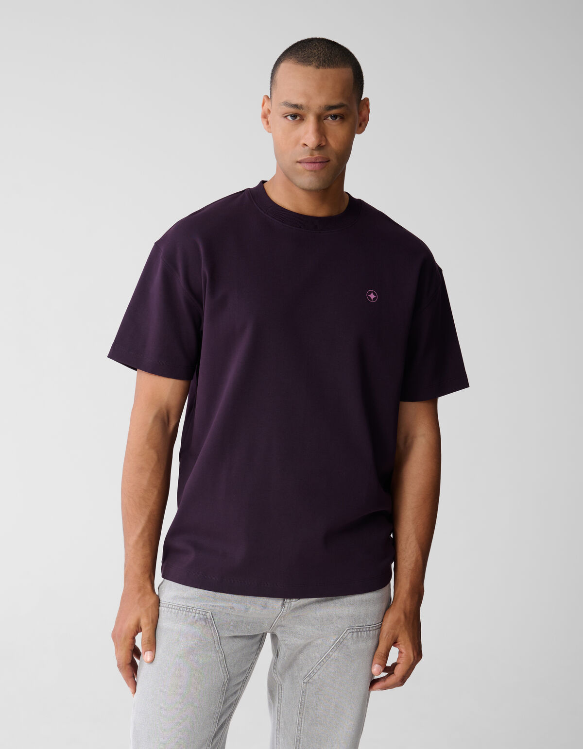 Sparkle Artwork T-shirt Donkerrood SHOEBY MEN