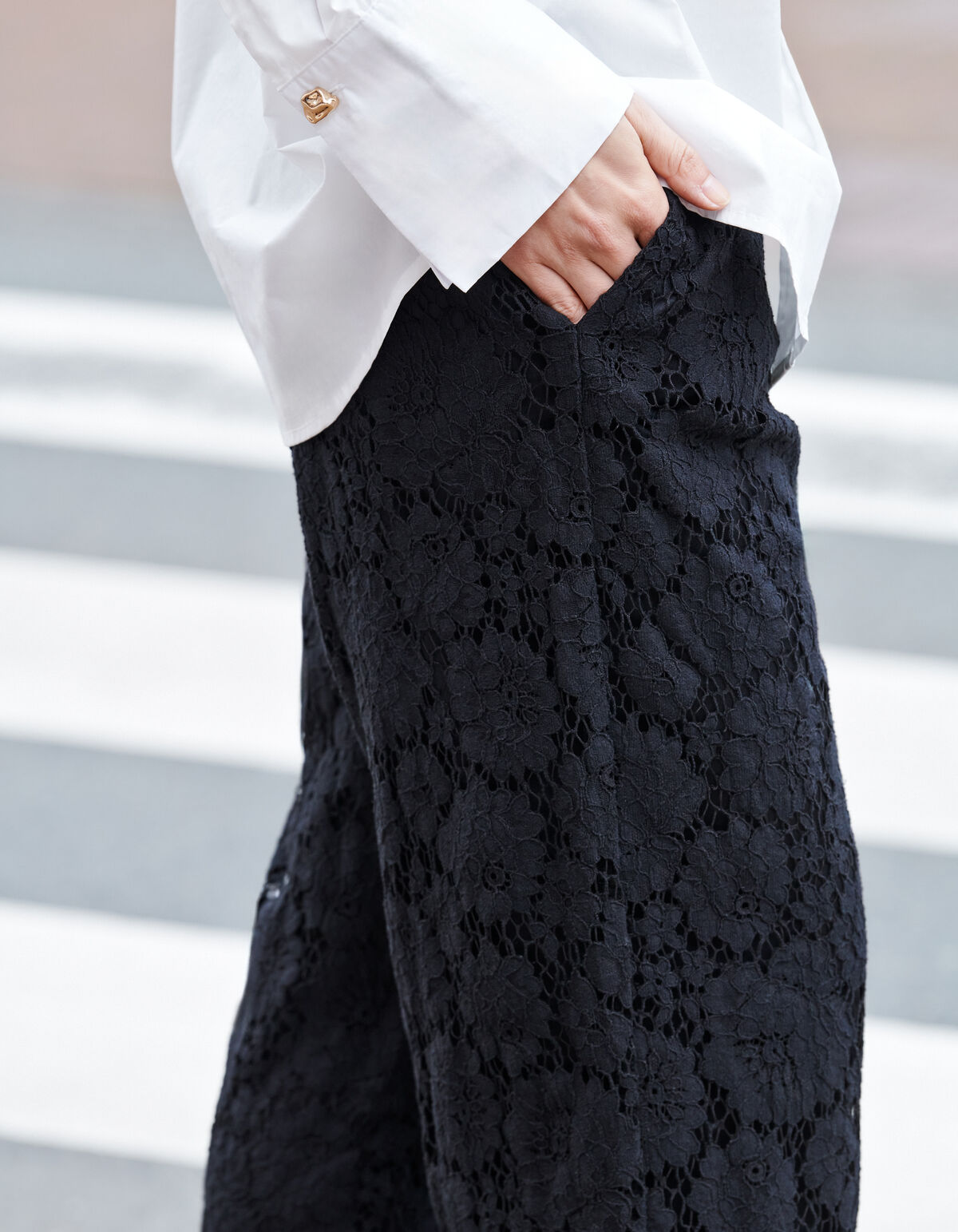 Poplin Blouse Wit SHOEBY WOMEN