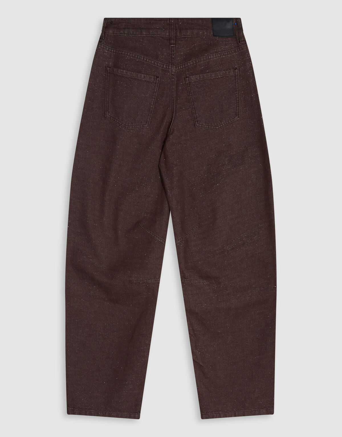 Lurex Barrel Fit Jeans Donkerbruin SHOEBY WOMEN
