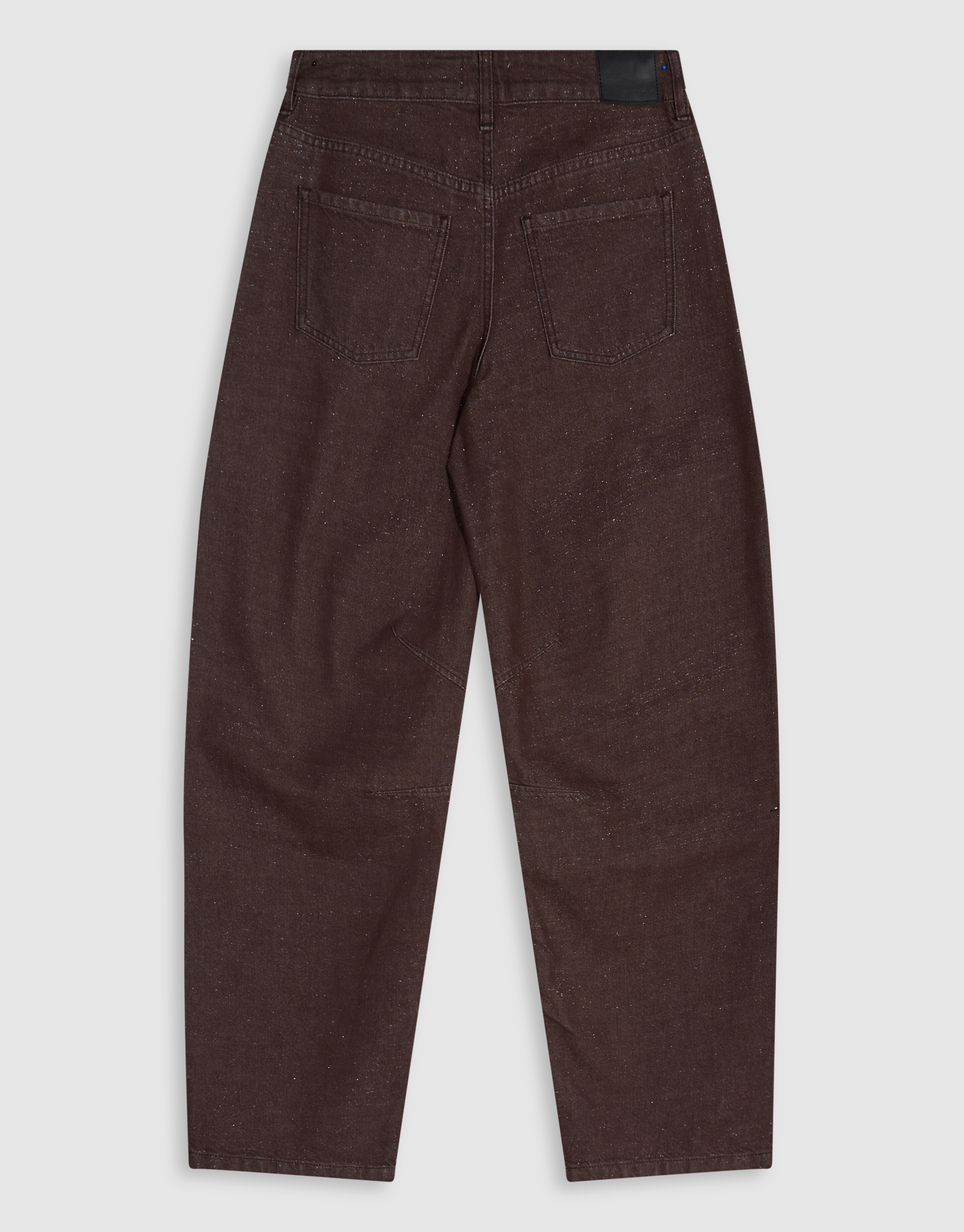 Lurex Barrel Fit Jeans Donkerbruin SHOEBY WOMEN