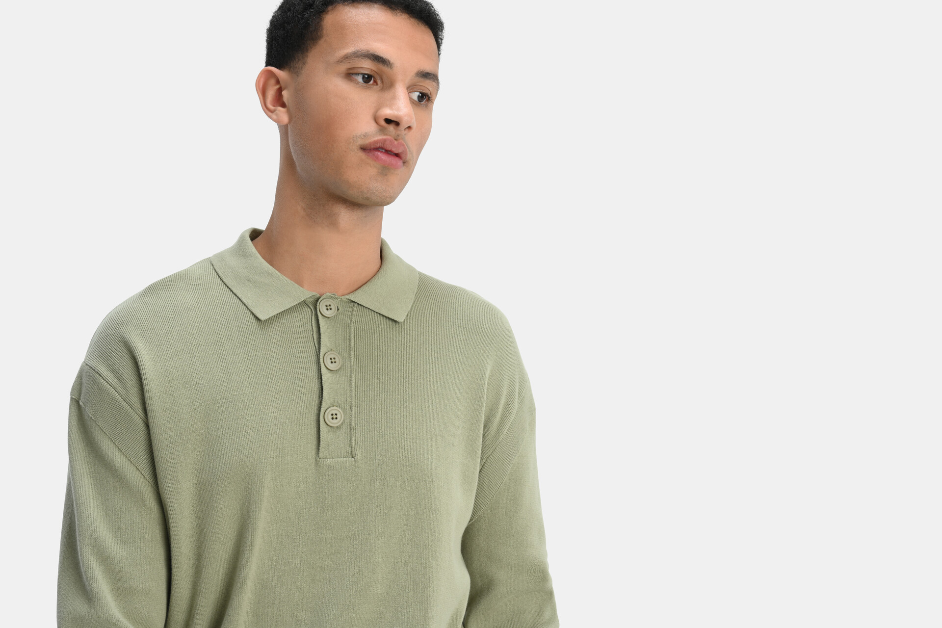 Gebreide Polo Lichtgroen SHOEBY MEN