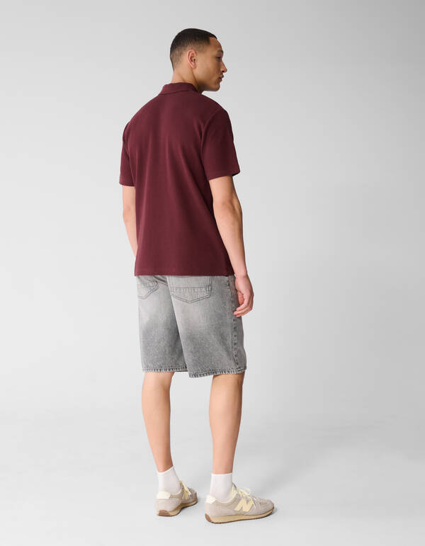 Relaxed Fit Denim Short Grijs SHOEBY MEN