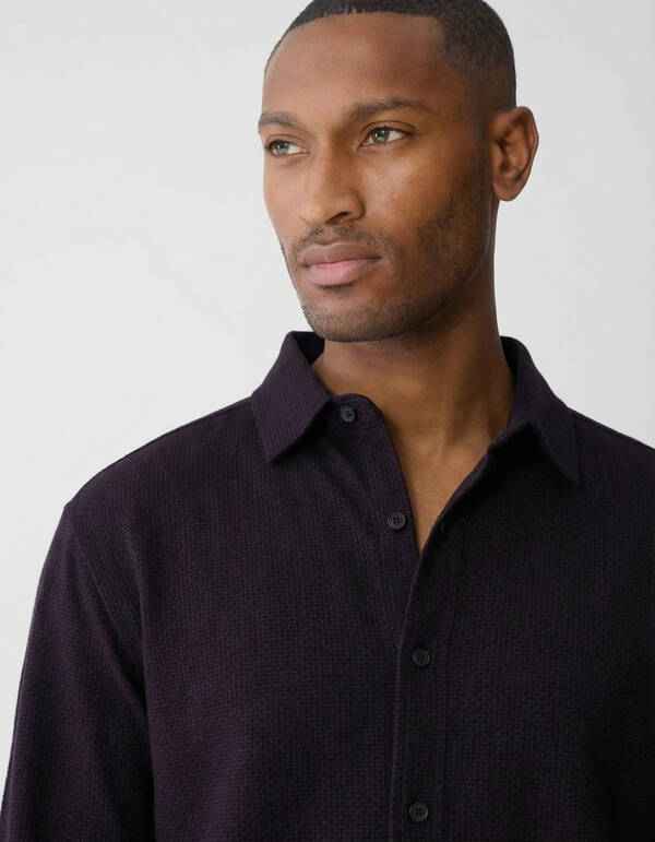 Printed Logo Overhemd Donkerrood SHOEBY MEN