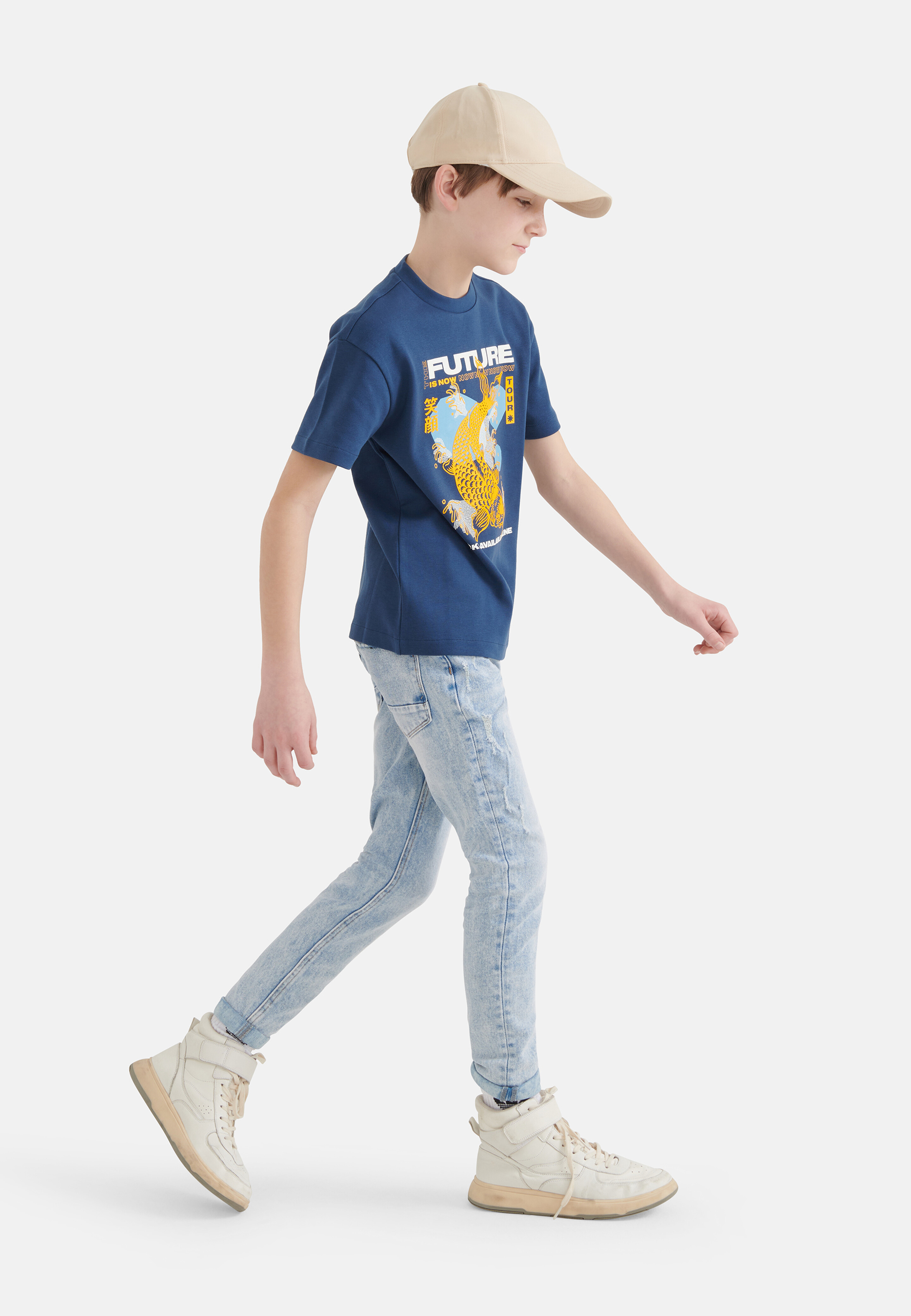 Artwork T-shirt Donkerblauw SHOEBY BOYS