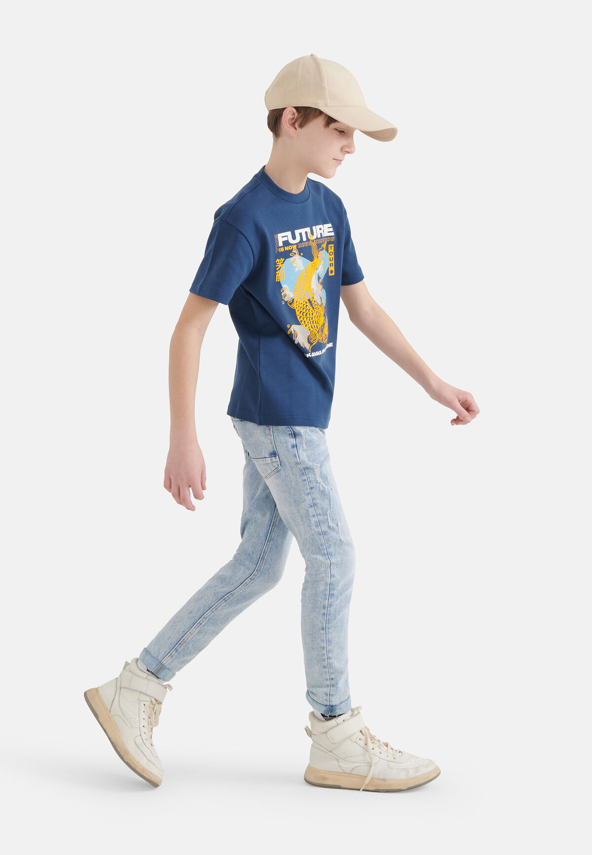 Artwork T-shirt Donkerblauw SHOEBY BOYS