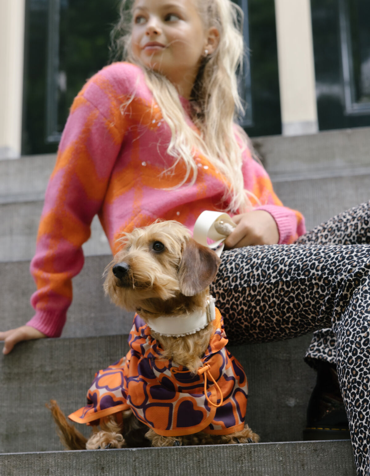 Printed Honden Regenjas Oranje SHOEBY ACCESSOIRES