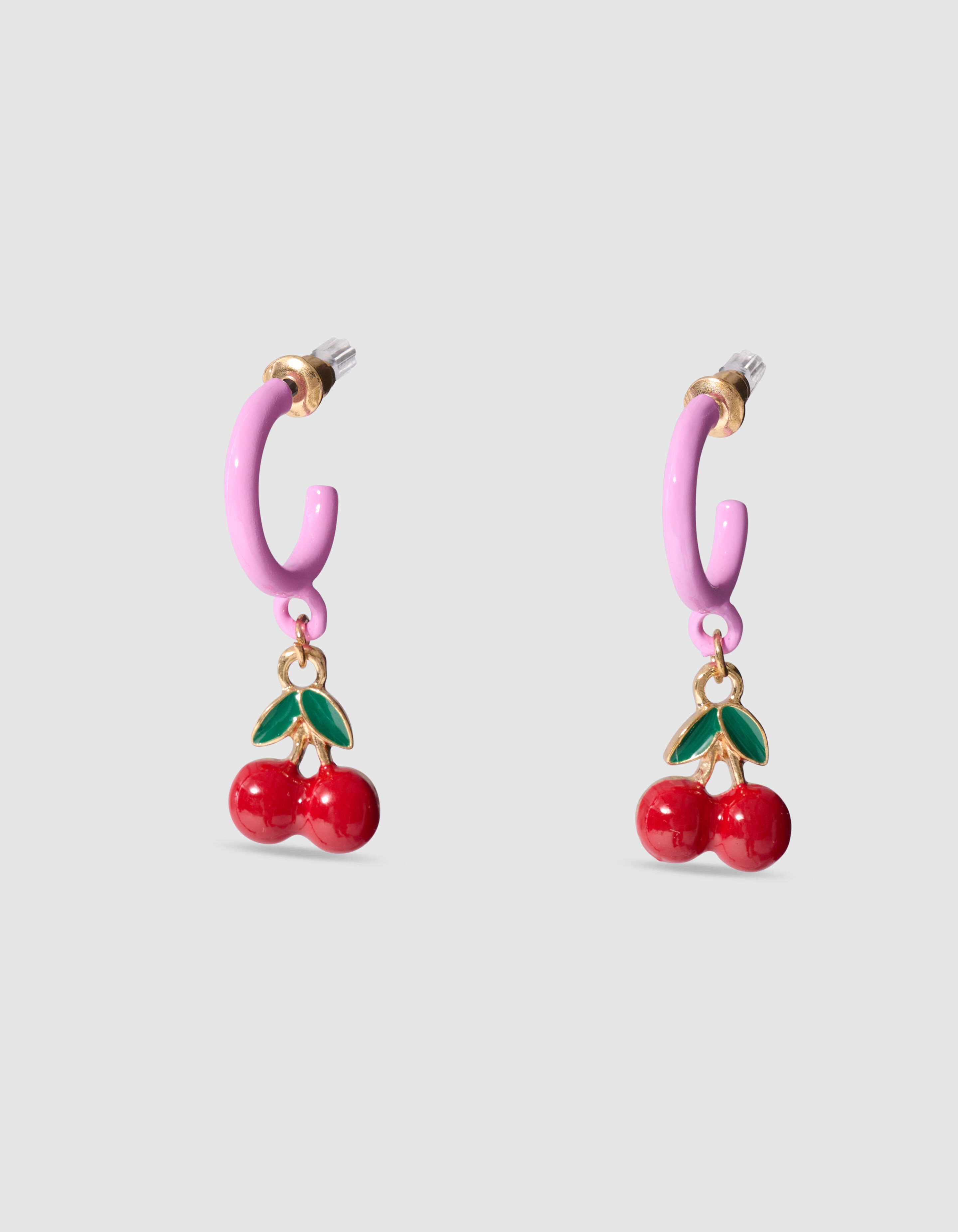 Cherry Charm Oorbellen Roze SHOEBY ACCESSOIRES