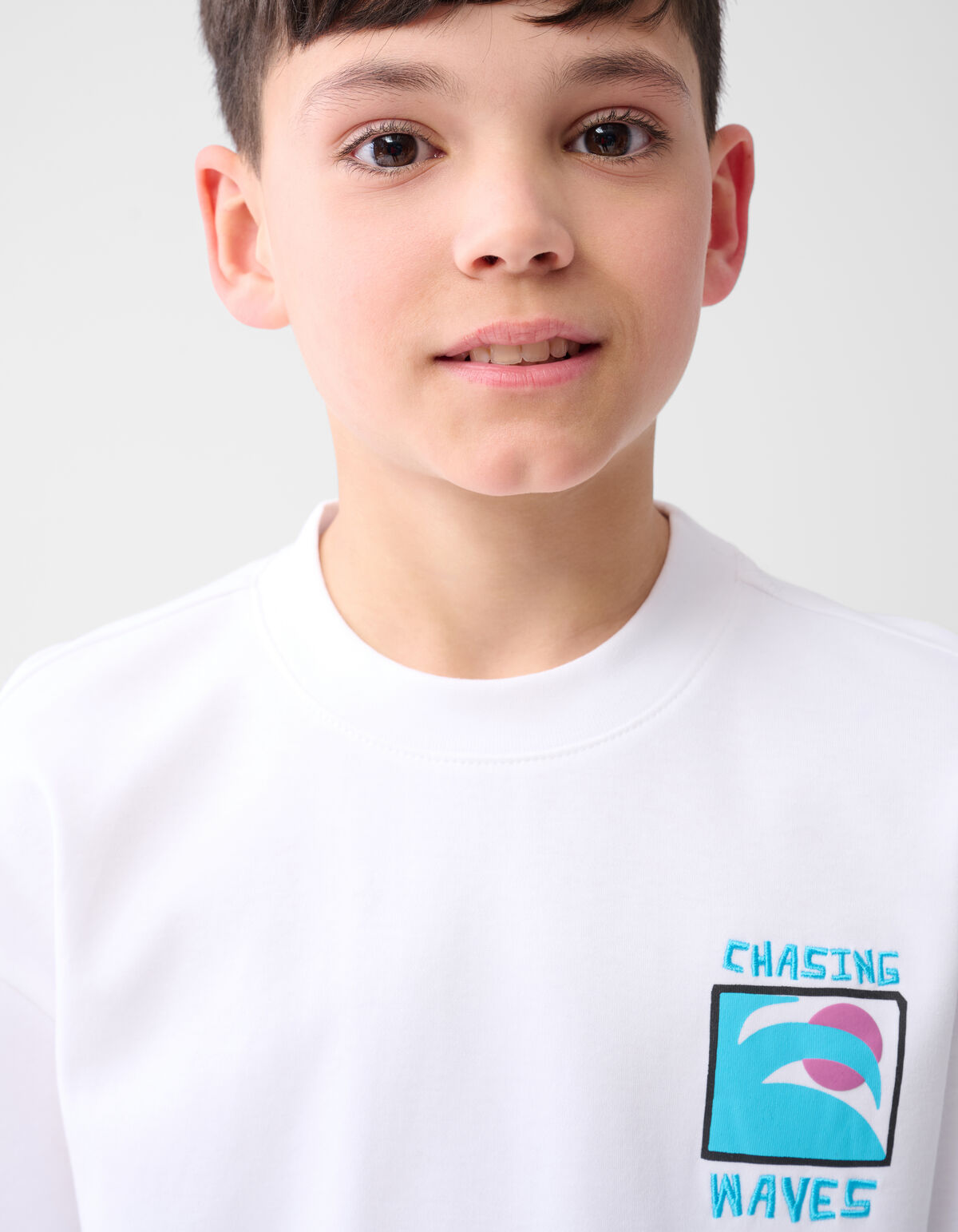 Waves Artwork T-shirt Wit SHOEBY BOYS