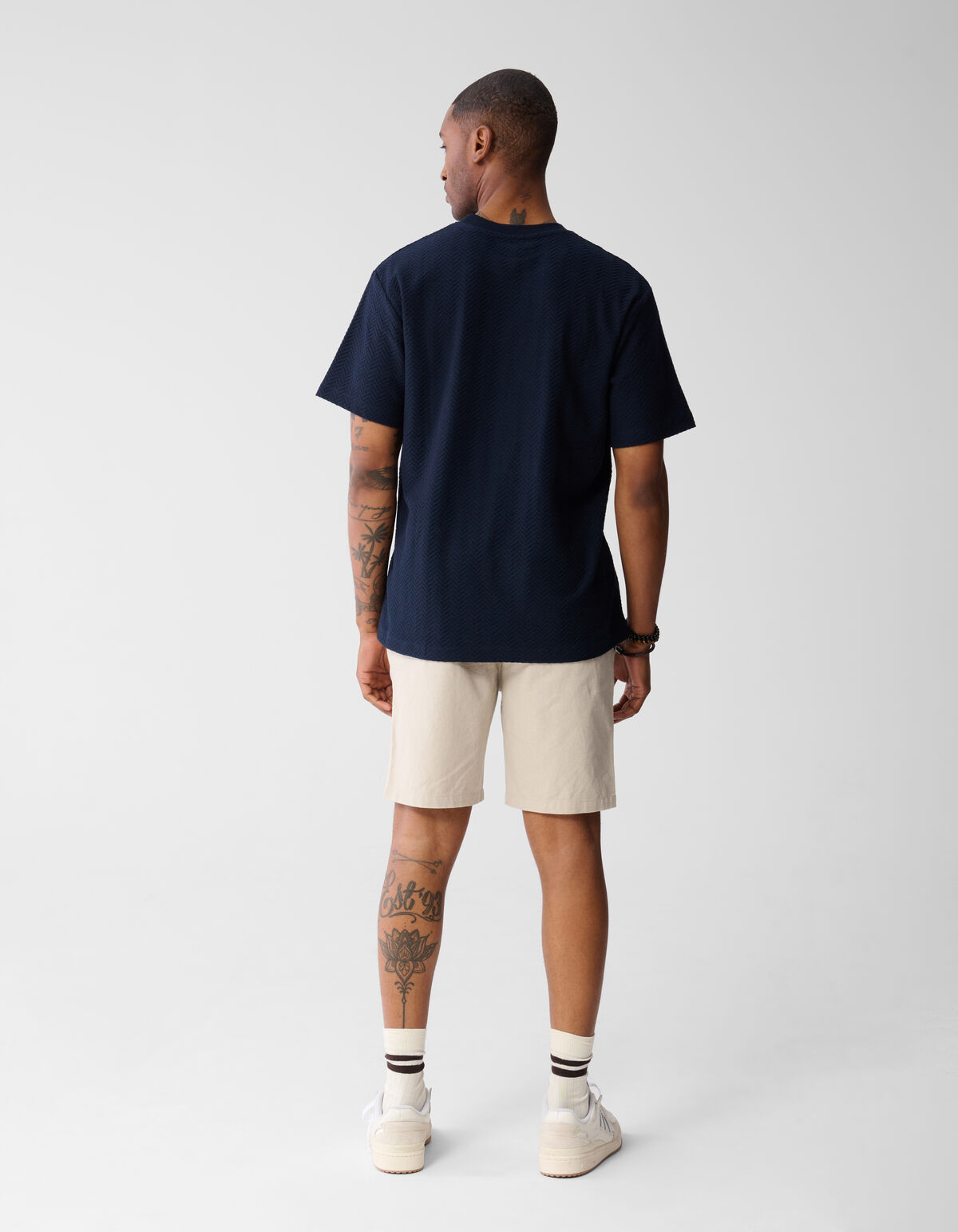 Jacquard T-shirt Donkerblauw SHOEBY MEN