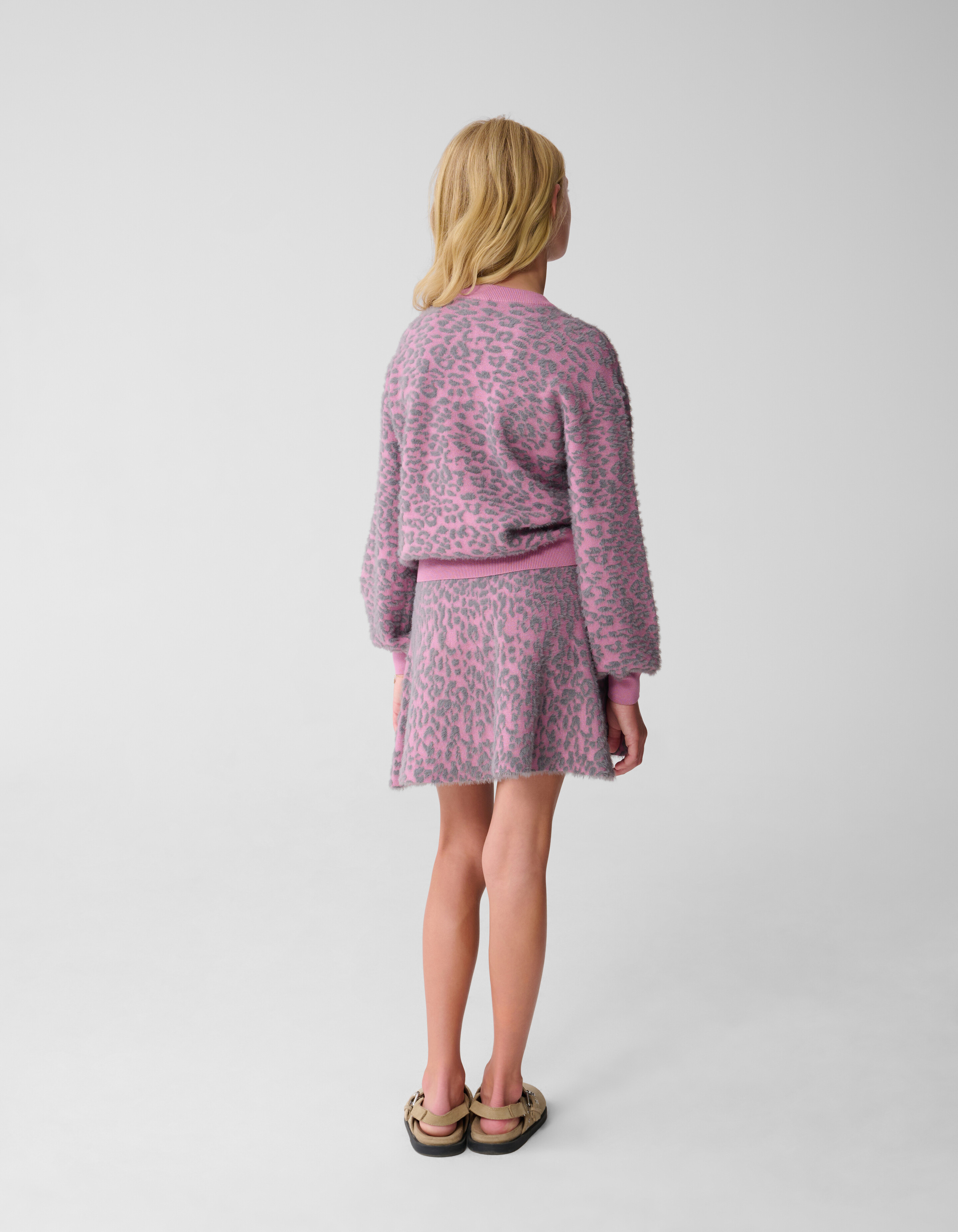 Leopard Knit Rok Roze SHOEBY GIRLS