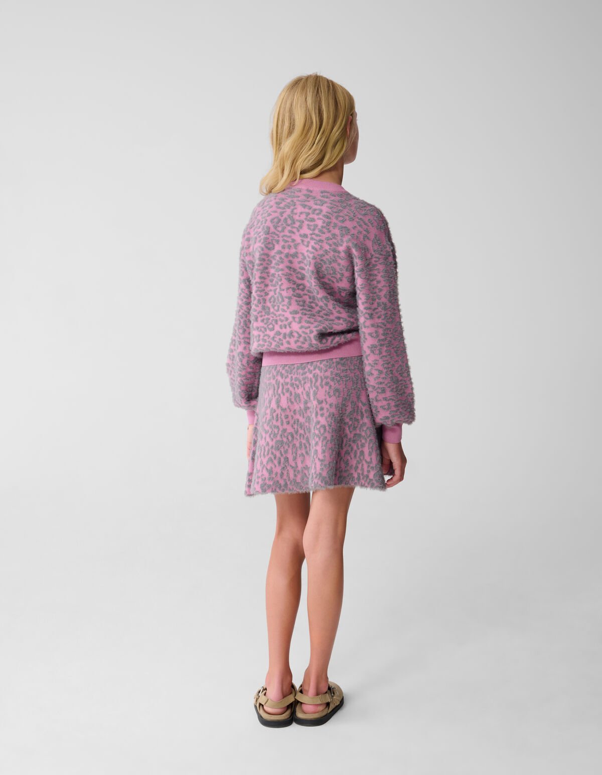Leopard Knit Rok Roze SHOEBY GIRLS