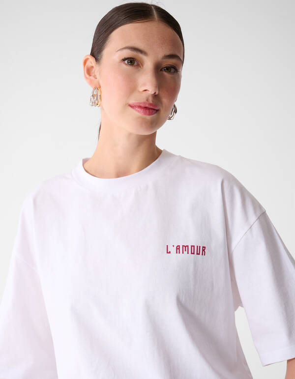 L'amour Artwork T-shirt Wit SHOEBY WOMEN