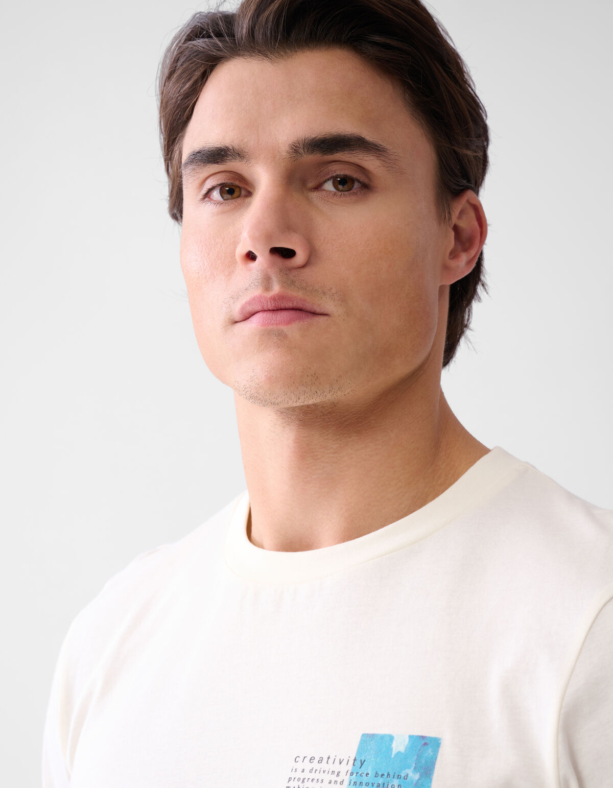 Artwork T-shirt Gebroken Wit SHOEBY MEN