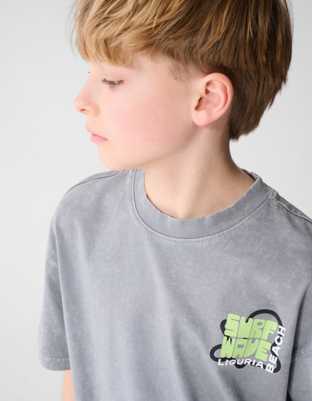Surf Wave Artwork T-shirt Grijs SHOEBY BOYS