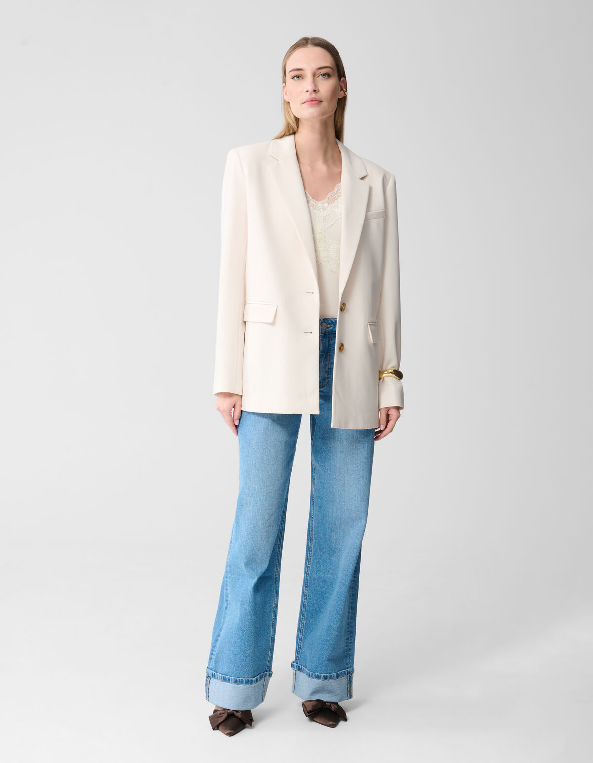 Classic Wide Leg Fit Jeans Lichtblauw SHOEBY WOMEN