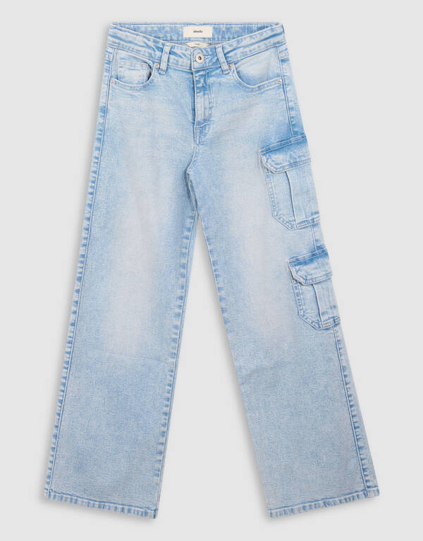 Cargo Straight Fit Jeans Bleached SHOEBY GIRLS