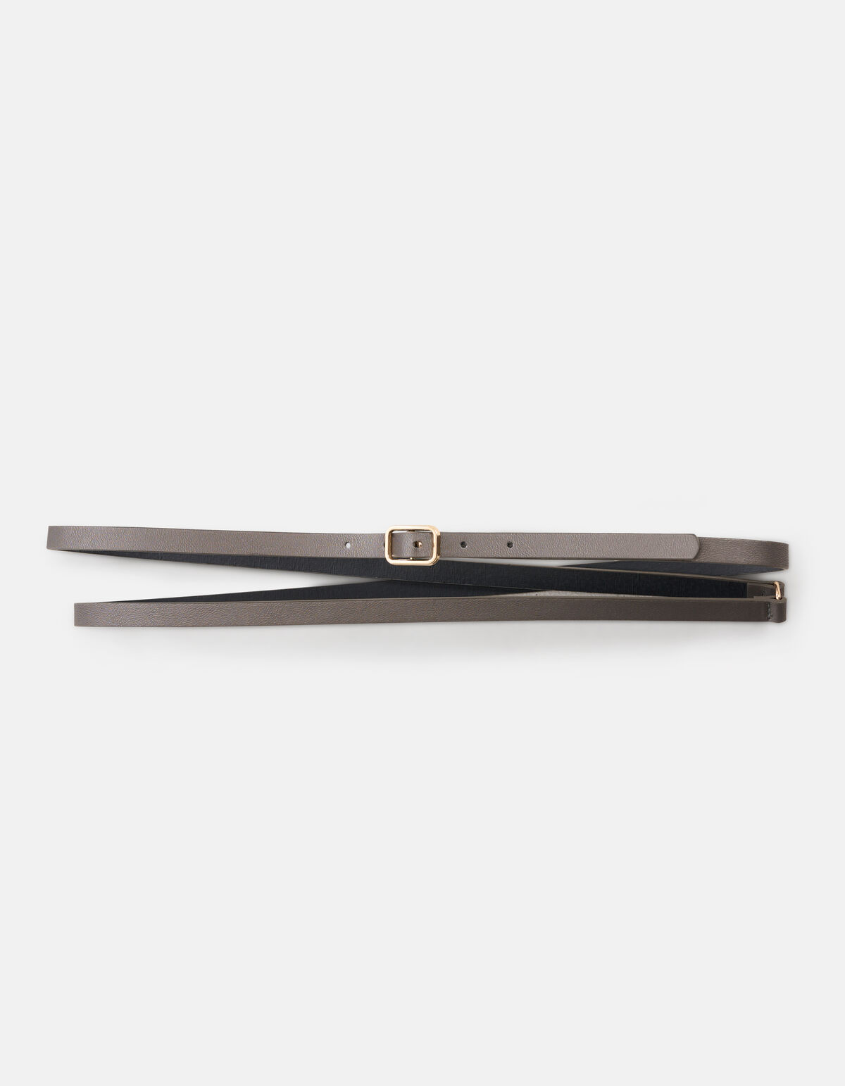 Smalle Dubbele Riem Grijs SHOEBY ACCESSOIRES