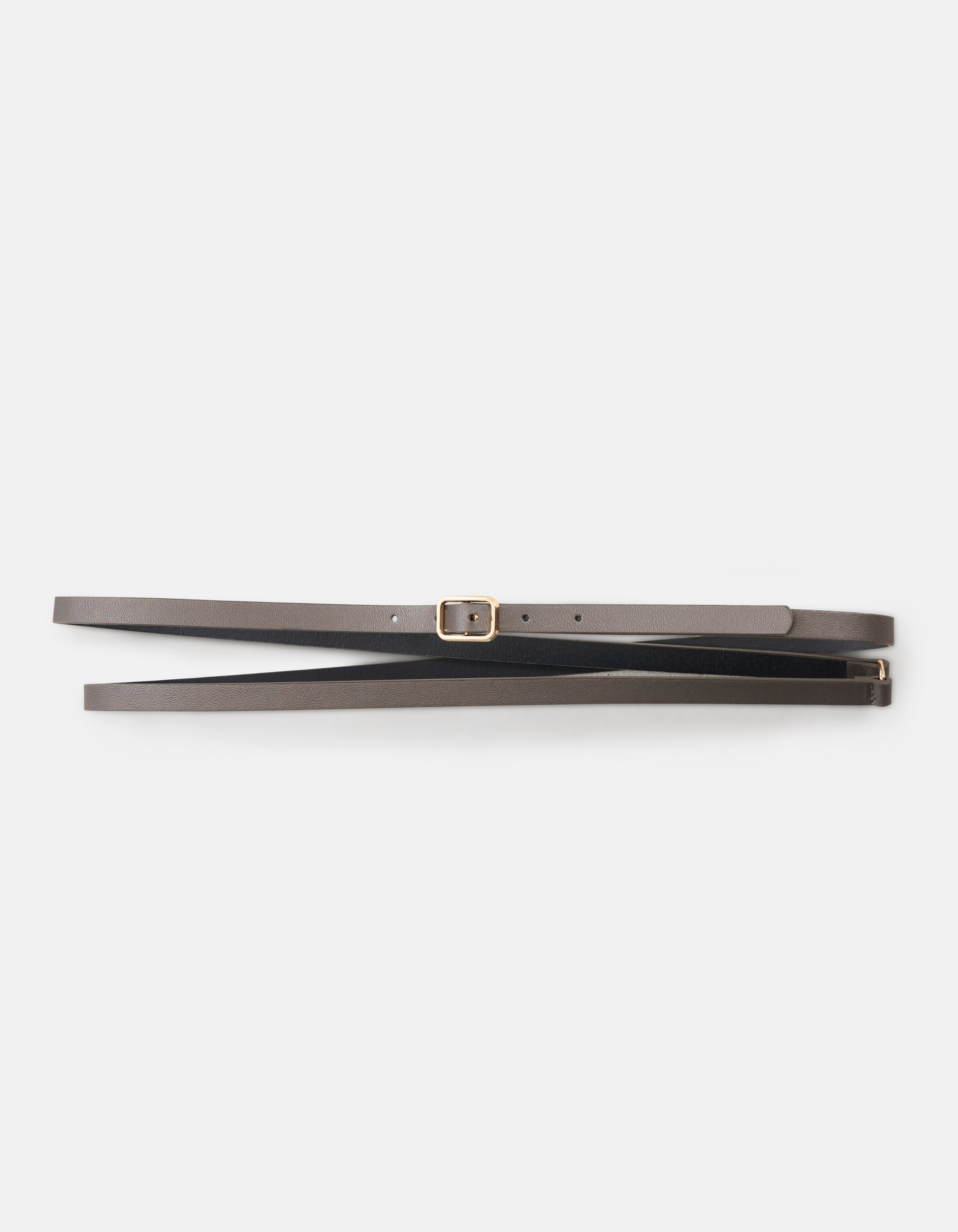 Smalle Dubbele Riem Grijs SHOEBY ACCESSOIRES