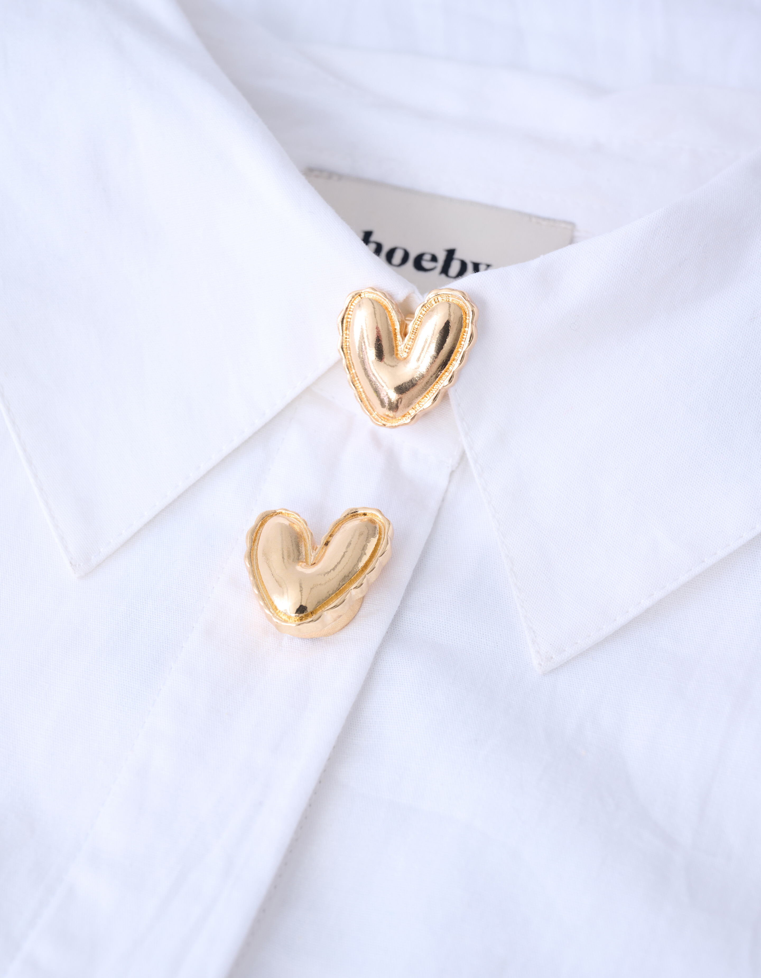 Heart Knopen Clips Goud SHOEBY ACCESSOIRES