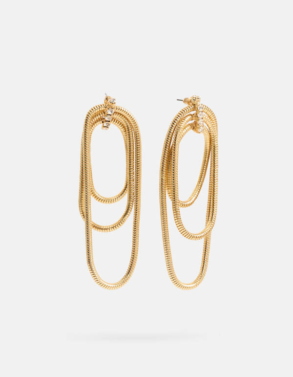Slangen Chain Oorbellen Goud SHOEBY ACCESSOIRES