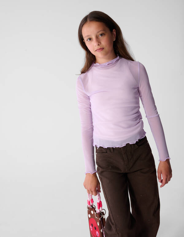 Mesh Top Paars SHOEBY GIRLS