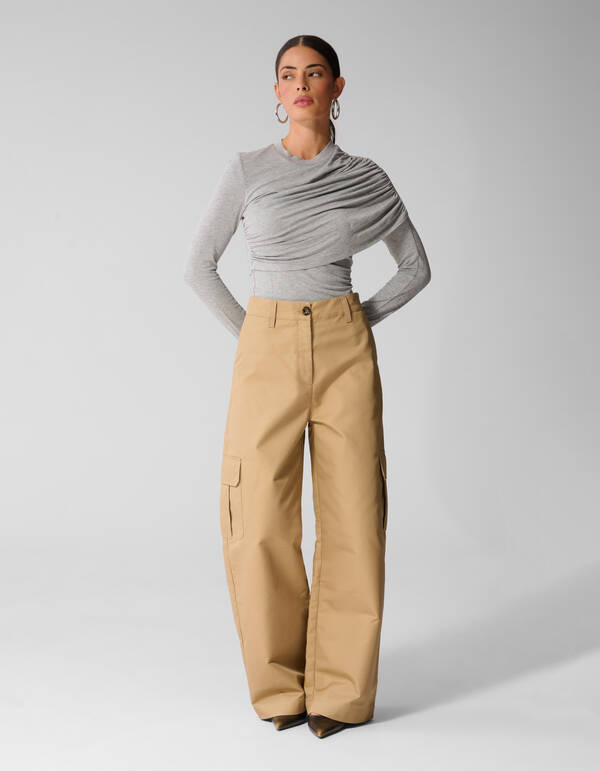 Cargo Loose Fit Broek Lichtbruin By Anna SHOEBY WOMEN