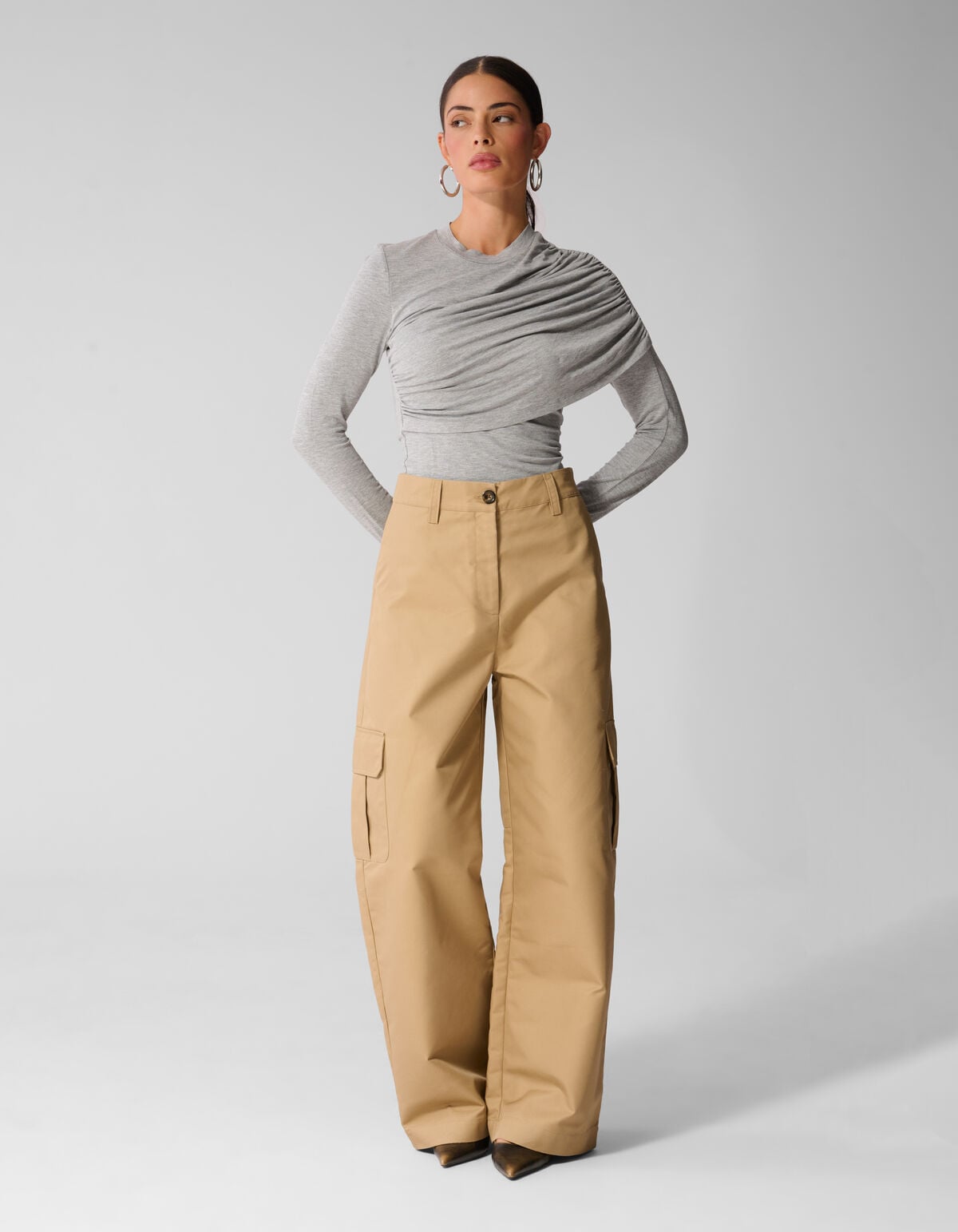 Cargo Loose Fit Broek Lichtbruin By Anna SHOEBY WOMEN