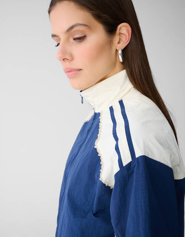 Oversized Sporty Track Jack Donkerblauw SHOEBY WOMEN