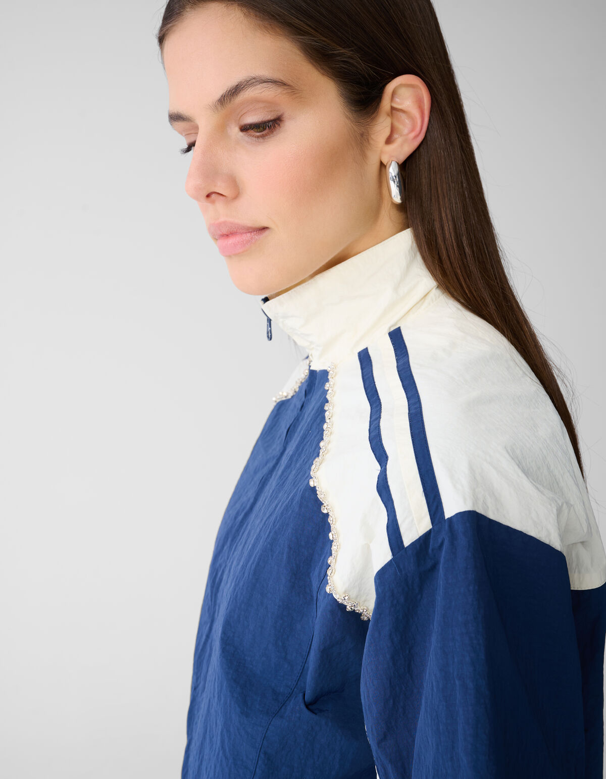 Oversized Sporty Track Jack Donkerblauw SHOEBY WOMEN