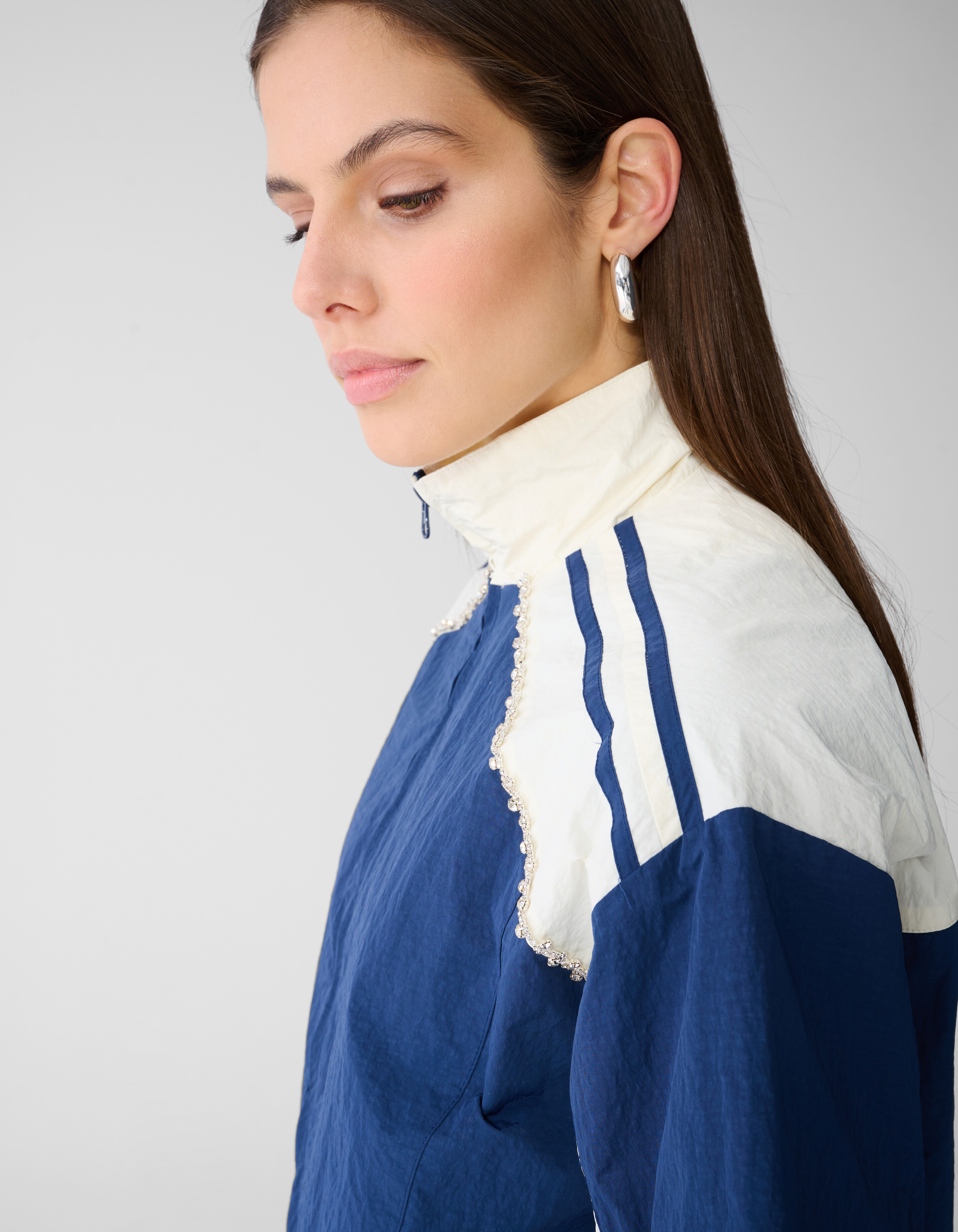 Oversized Sporty Track Jack Donkerblauw SHOEBY WOMEN