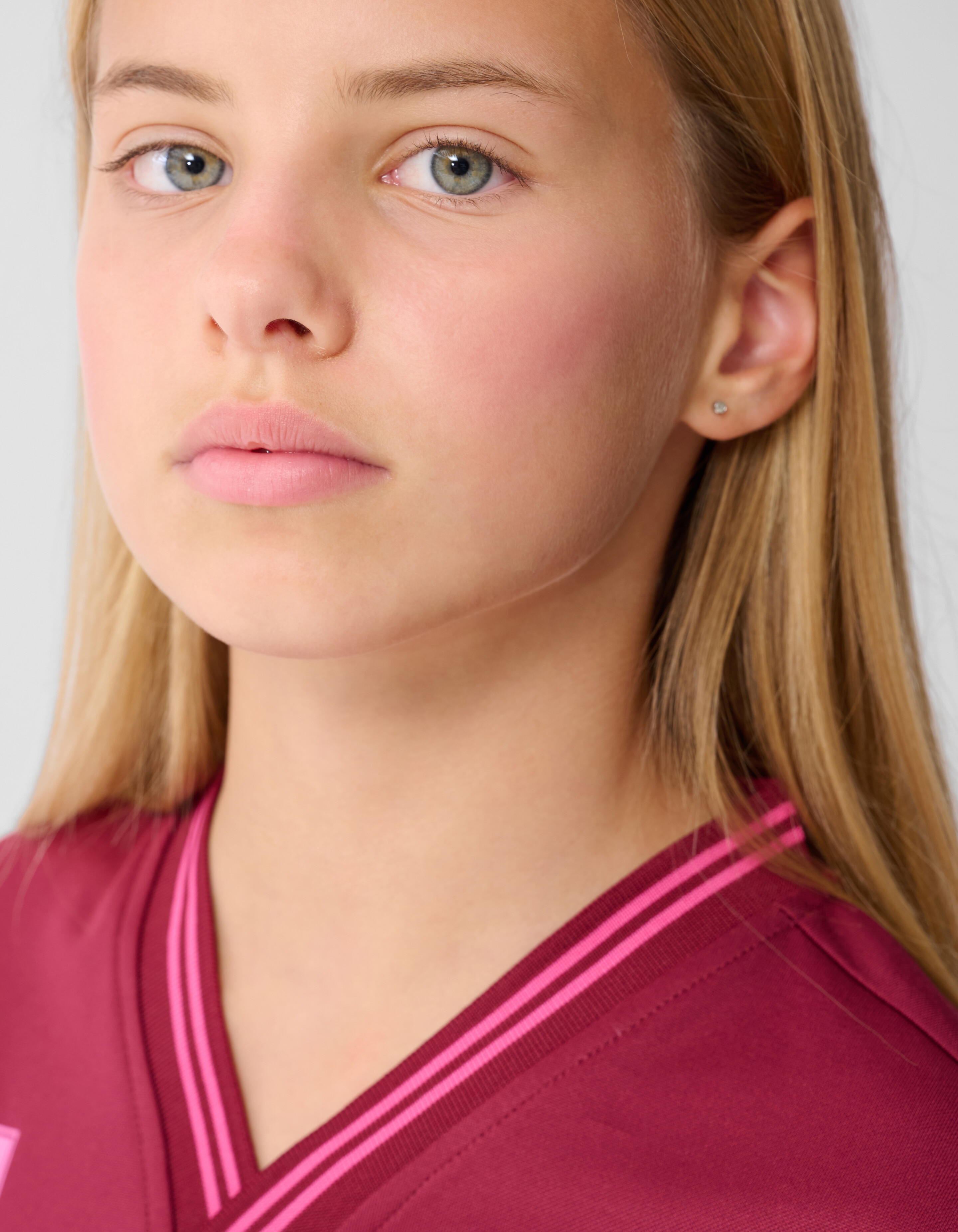 Baseball Mix T-shirt Donkerrood SHOEBY GIRLS