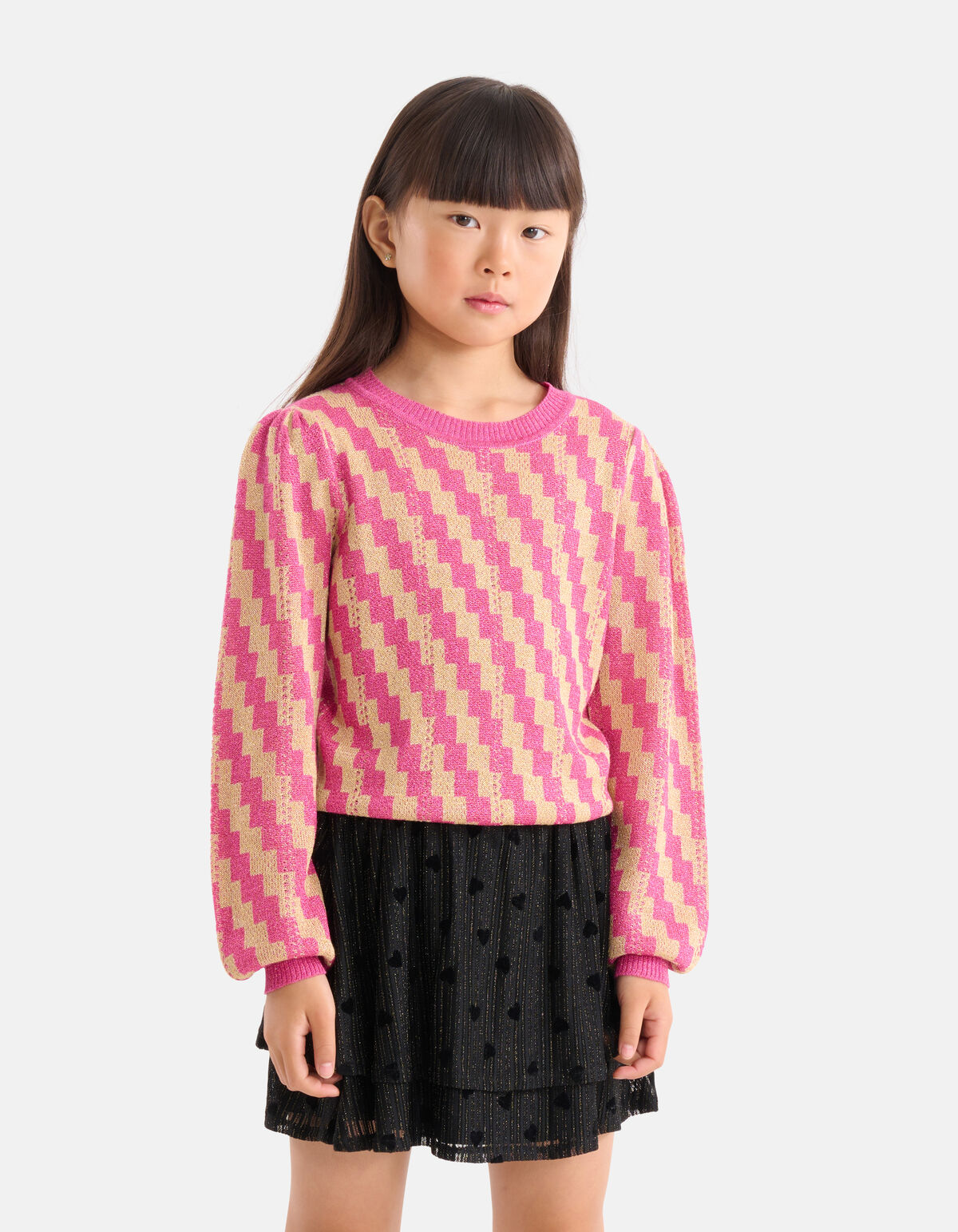 Jacquard Trui Goud SHOEBY GIRLS