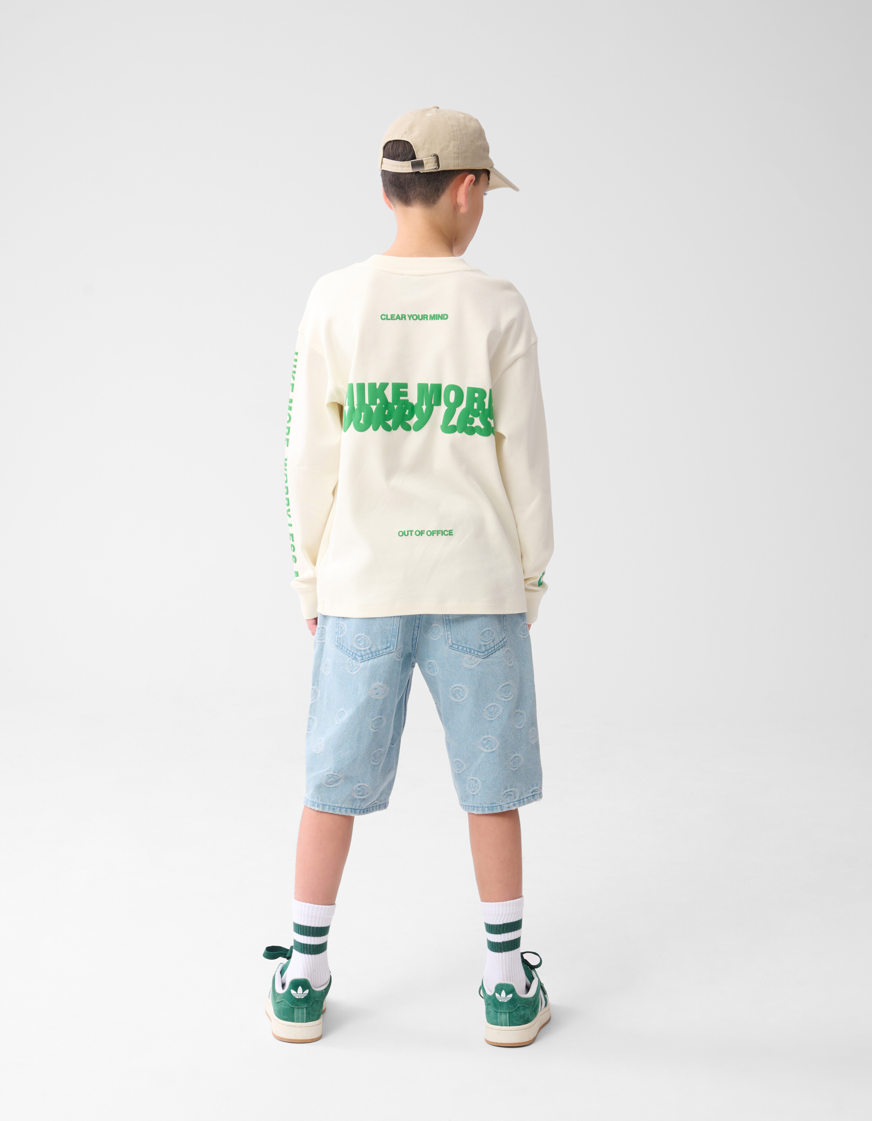 Tekst Longsleeve Gebroken Wit SHOEBY BOYS
