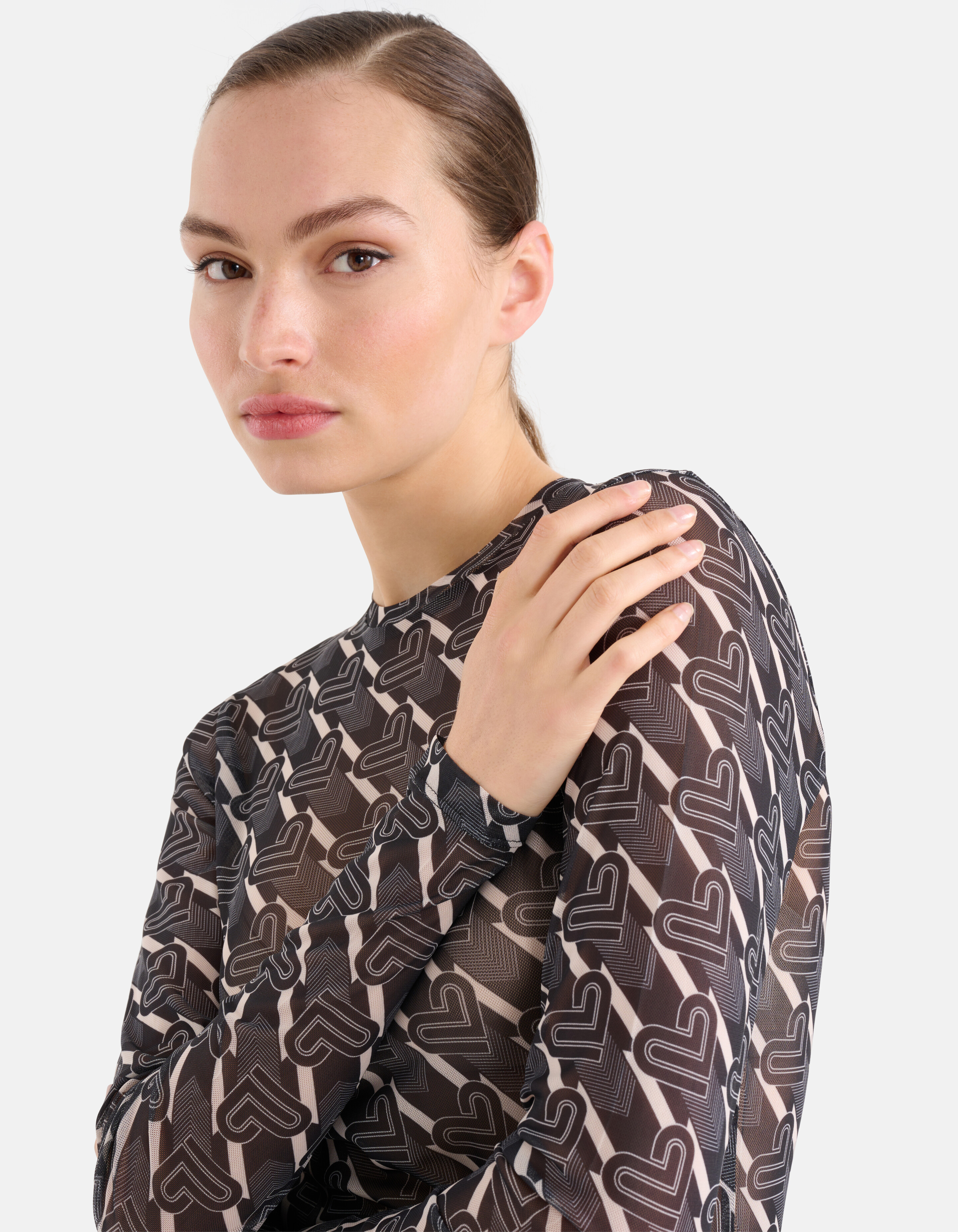 Mesh Top Zwart/Wit SHOEBY WOMEN