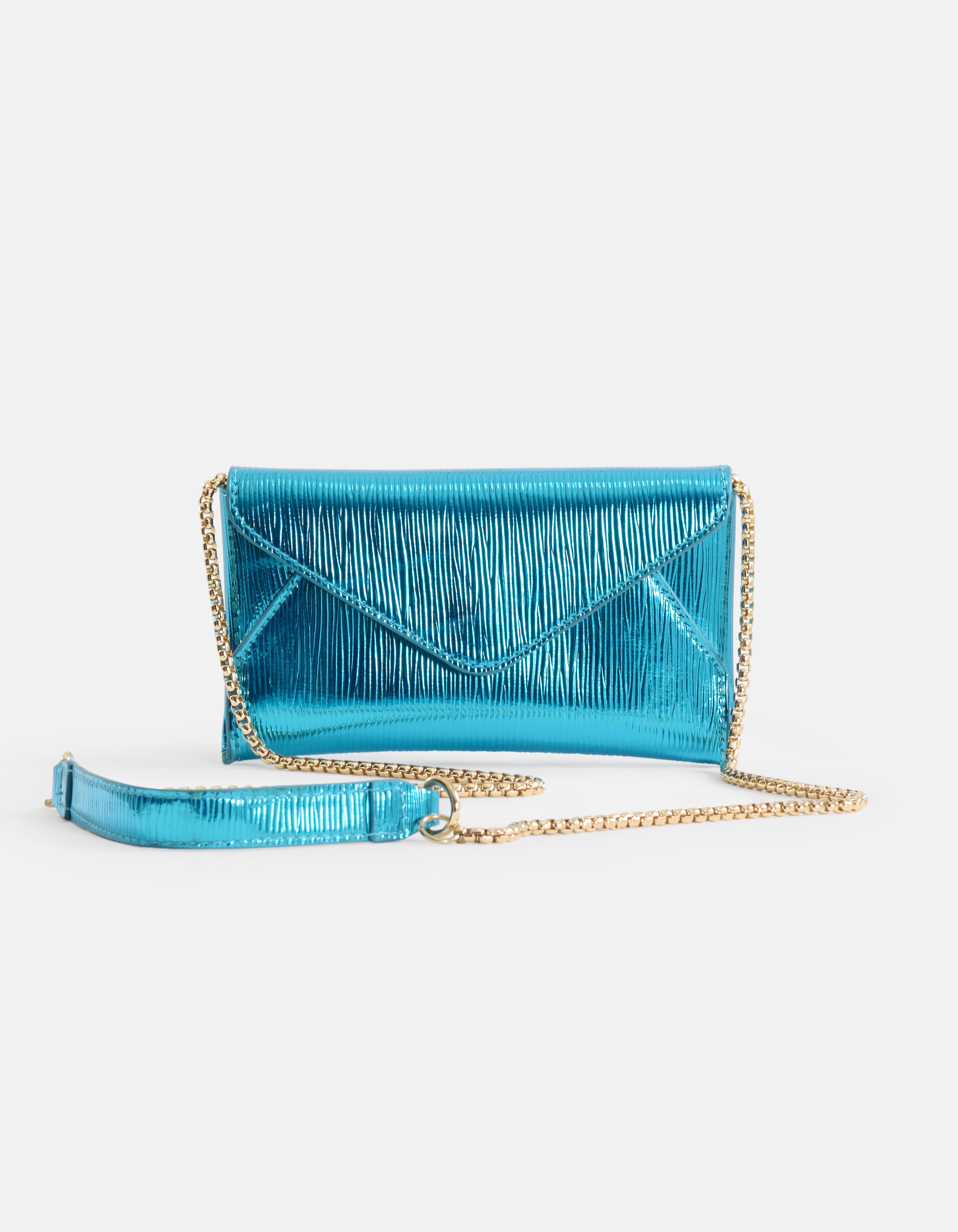 Metallic Clutch Blauw SHOEBY ACCESSOIRES