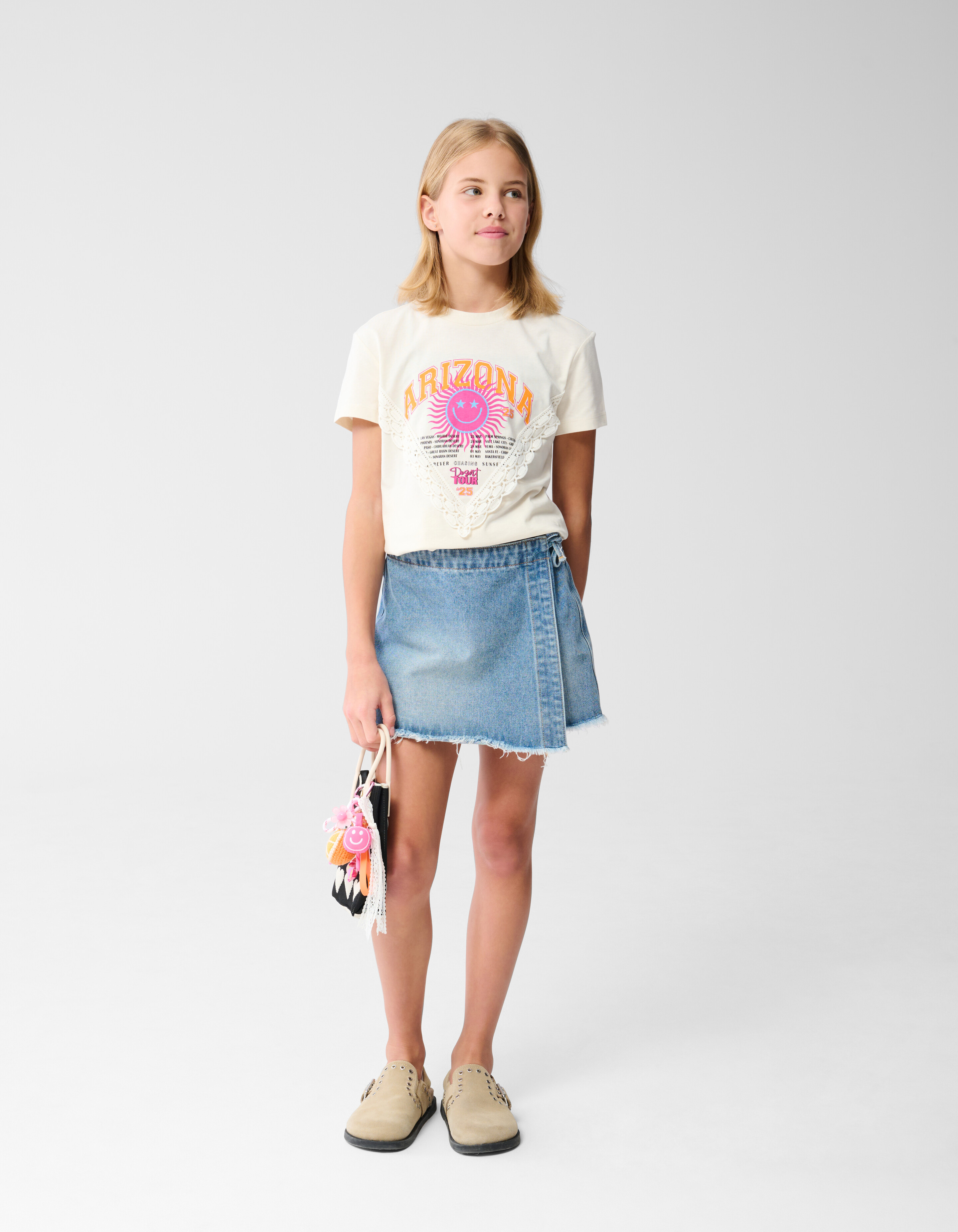 Arizona Lace T-shirt Gebroken Wit SHOEBY GIRLS