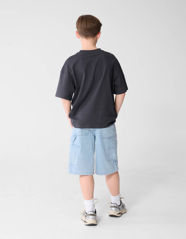 Spaghetti Artwork T-shirt Donkergrijs SHOEBY BOYS