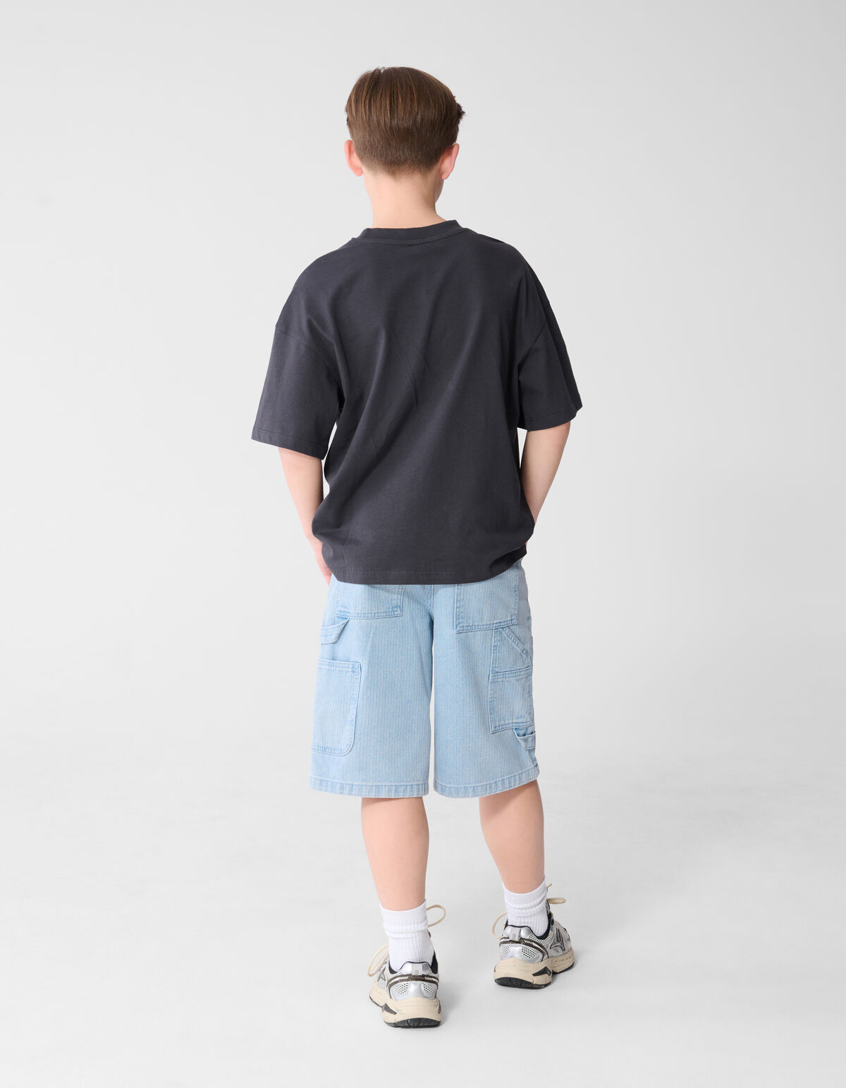 Spaghetti Artwork T-shirt Donkergrijs SHOEBY BOYS