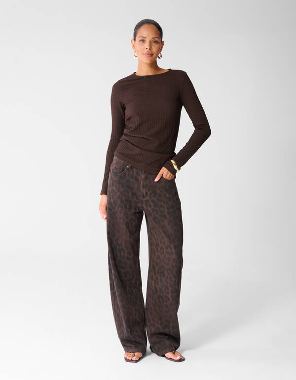 Asymmetrische Top Donkerbruin SHOEBY WOMEN