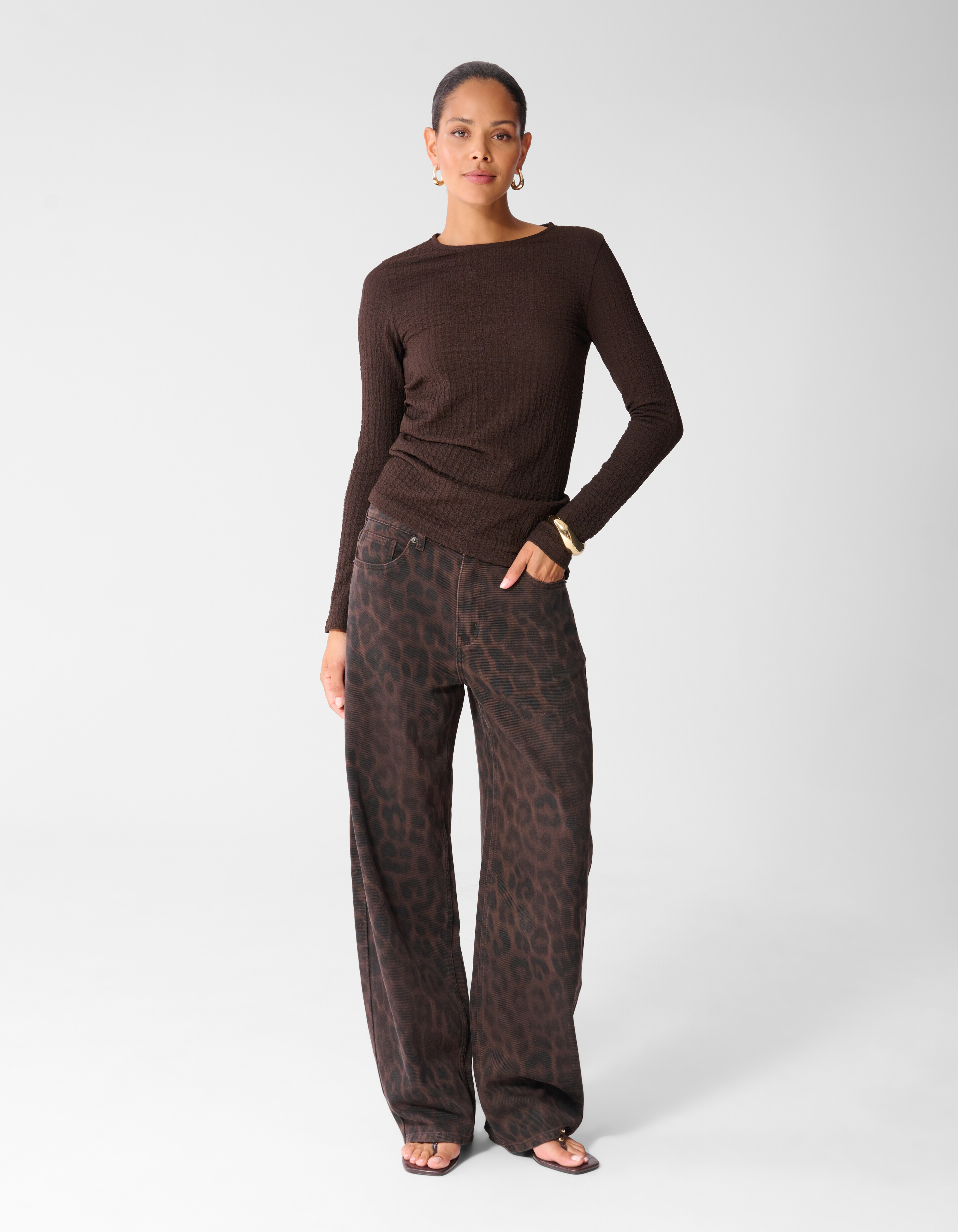 Asymmetrische Top Donkerbruin SHOEBY WOMEN
