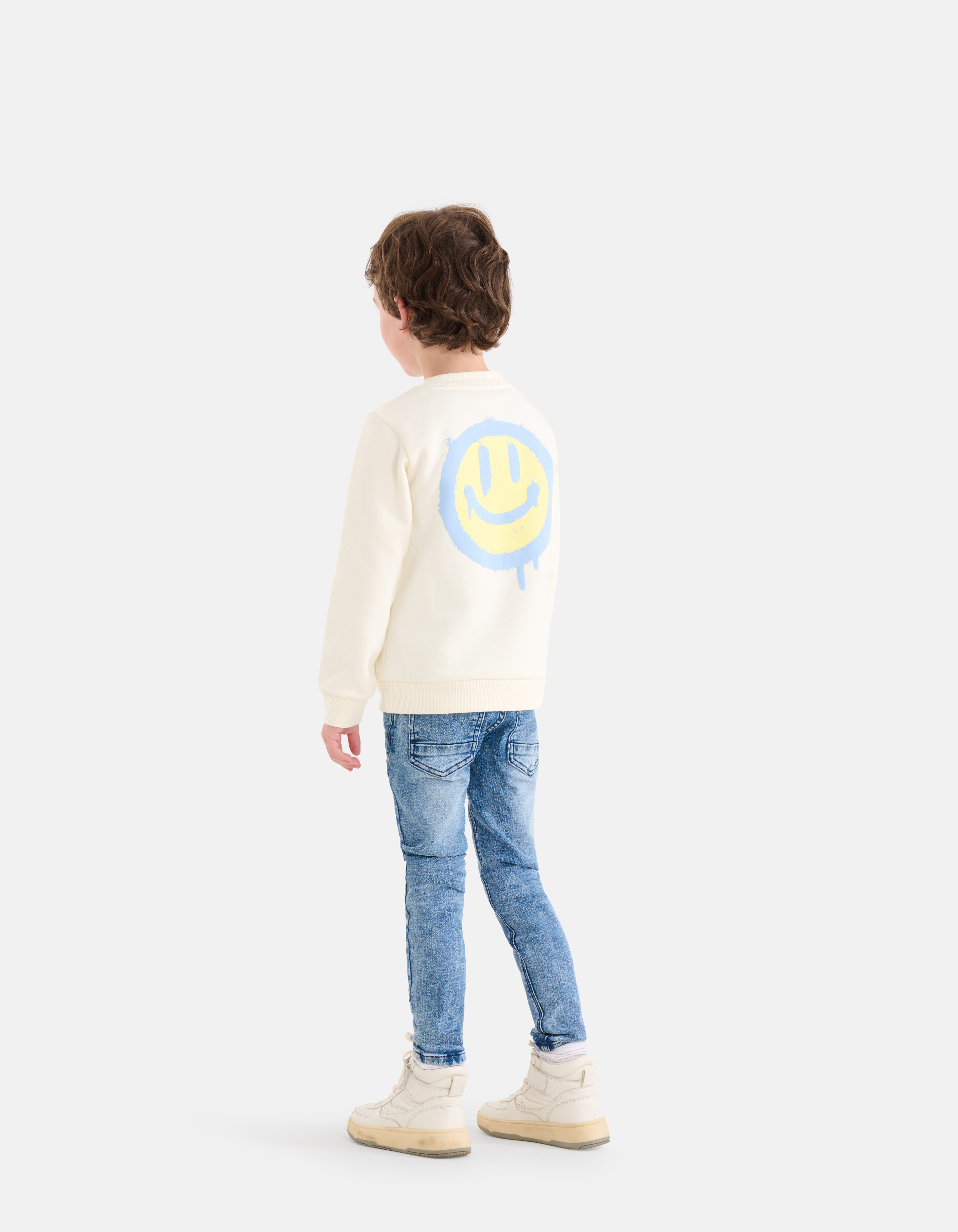 Smiley Sweater Gebroken Wit SHOEBY BOYS