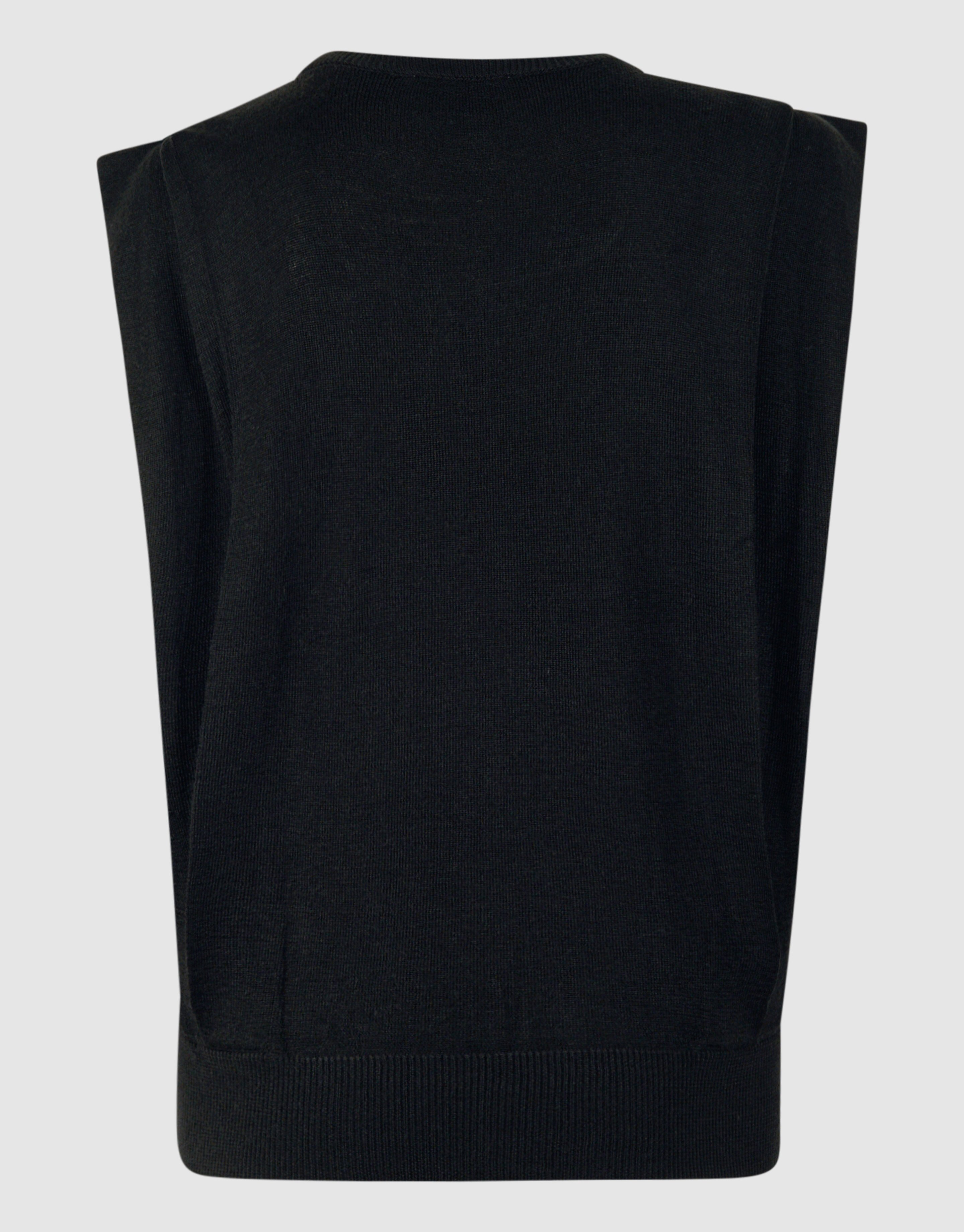 Pleated Shoulder Top Zwart SHOEBY WOMEN