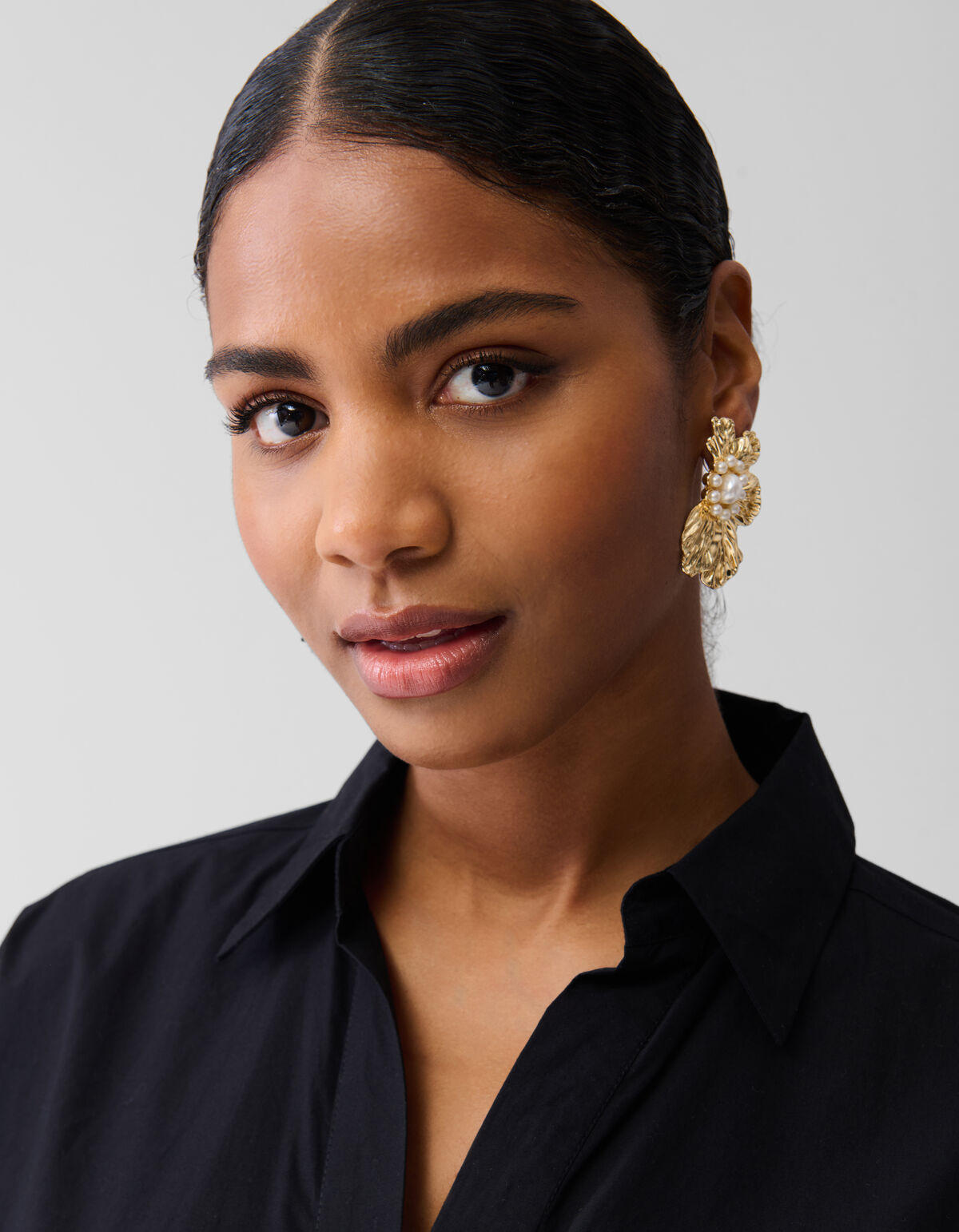 Embroidery Midi Jurk Zwart SHOEBY WOMEN