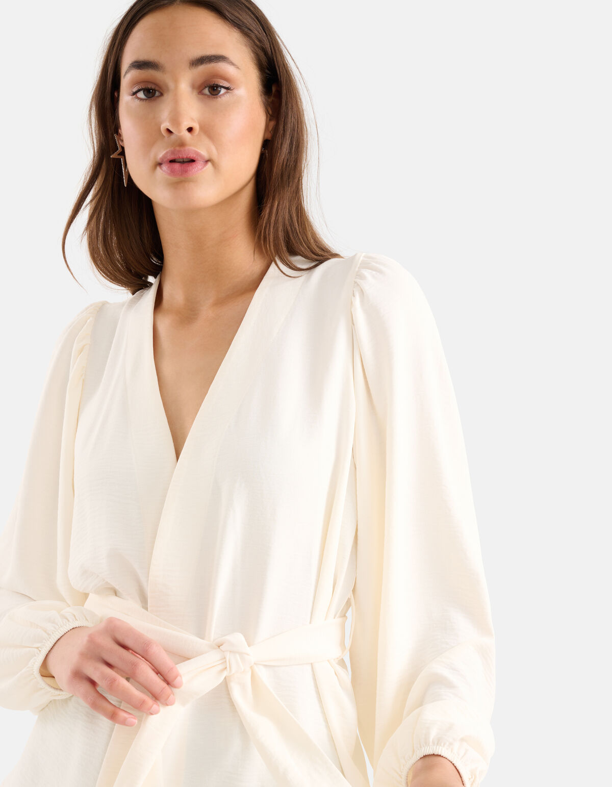 Wrap Blouse Gebroken Wit SHOEBY WOMEN