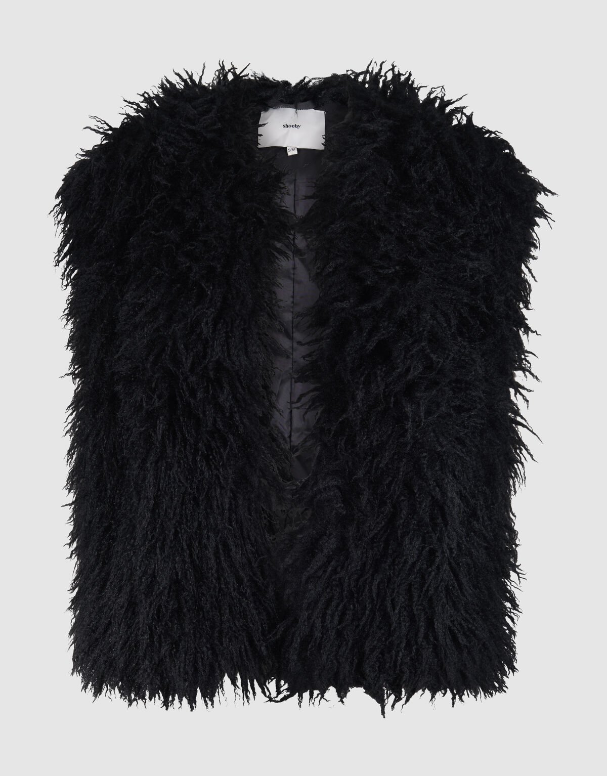 Oversized Teddy Gilet Zwart SHOEBY WOMEN