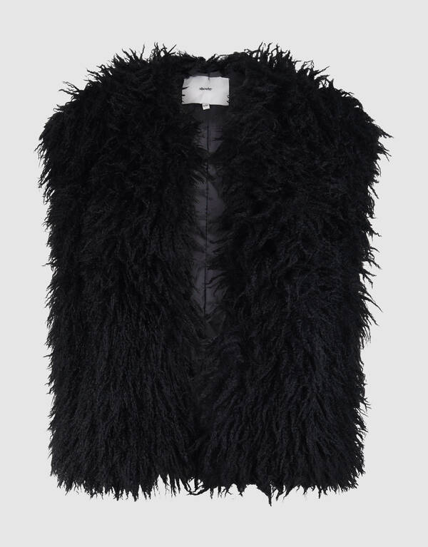 Oversized Teddy Gilet Zwart SHOEBY WOMEN
