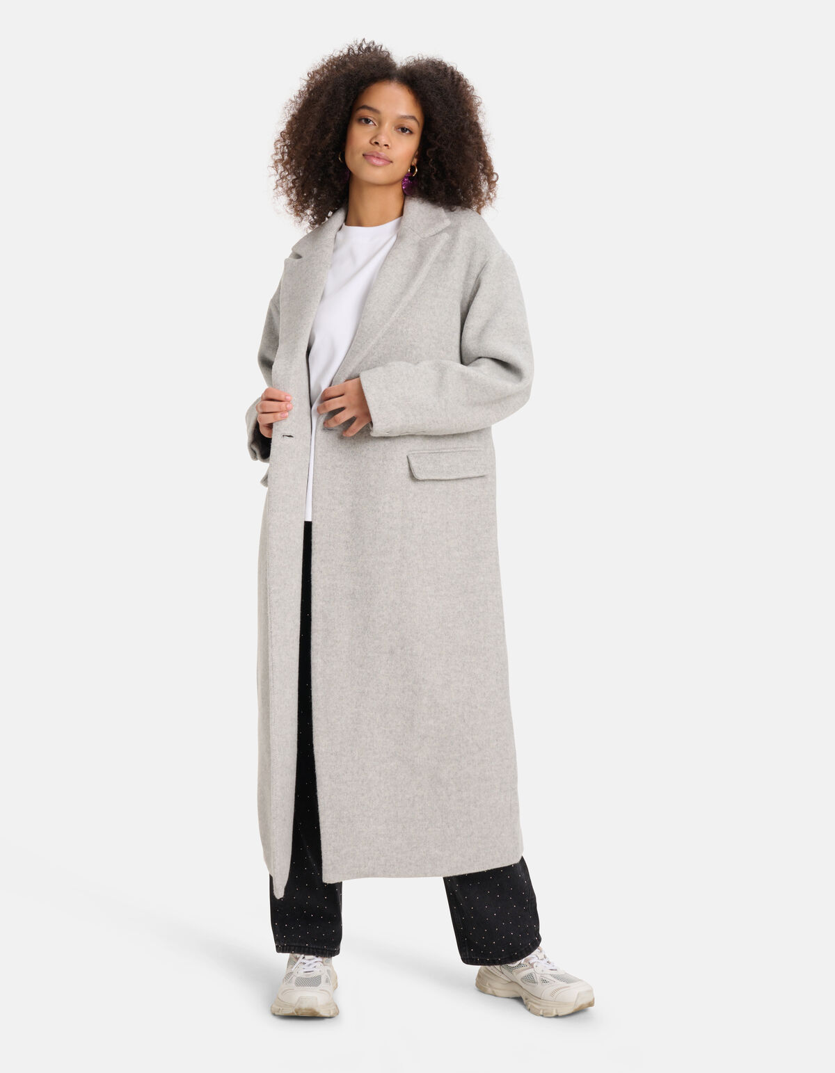 Lange Rechte Jas Grijs SHOEBY WOMEN