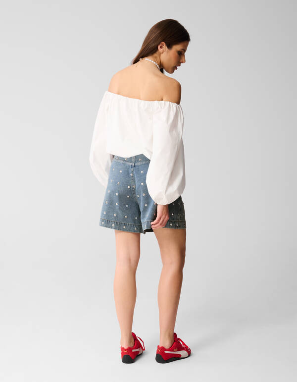 Off Shoulder Blouse Wit By Lizzy SHOEBY WOMEN