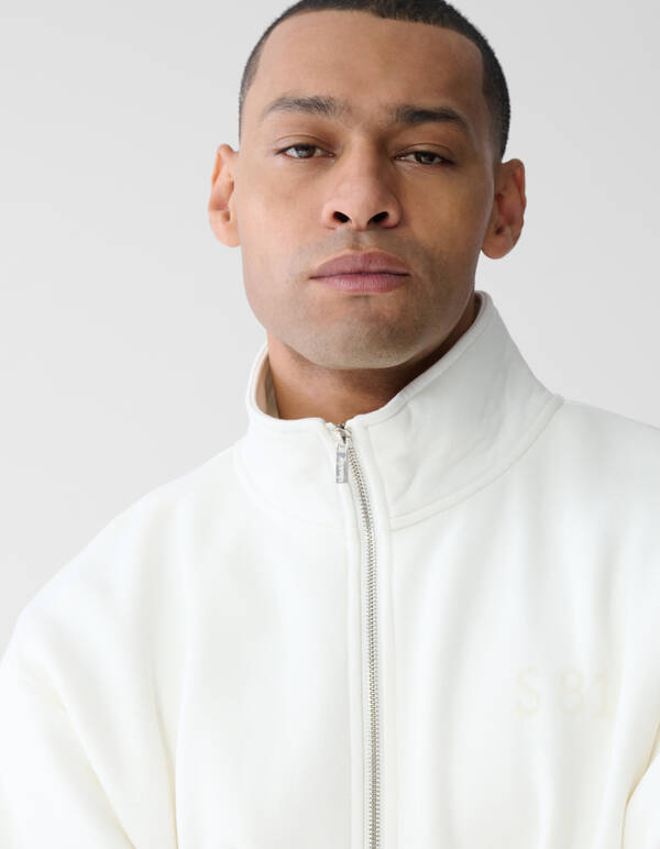 Half Zip Sweater Gebroken Wit SHOEBY MEN