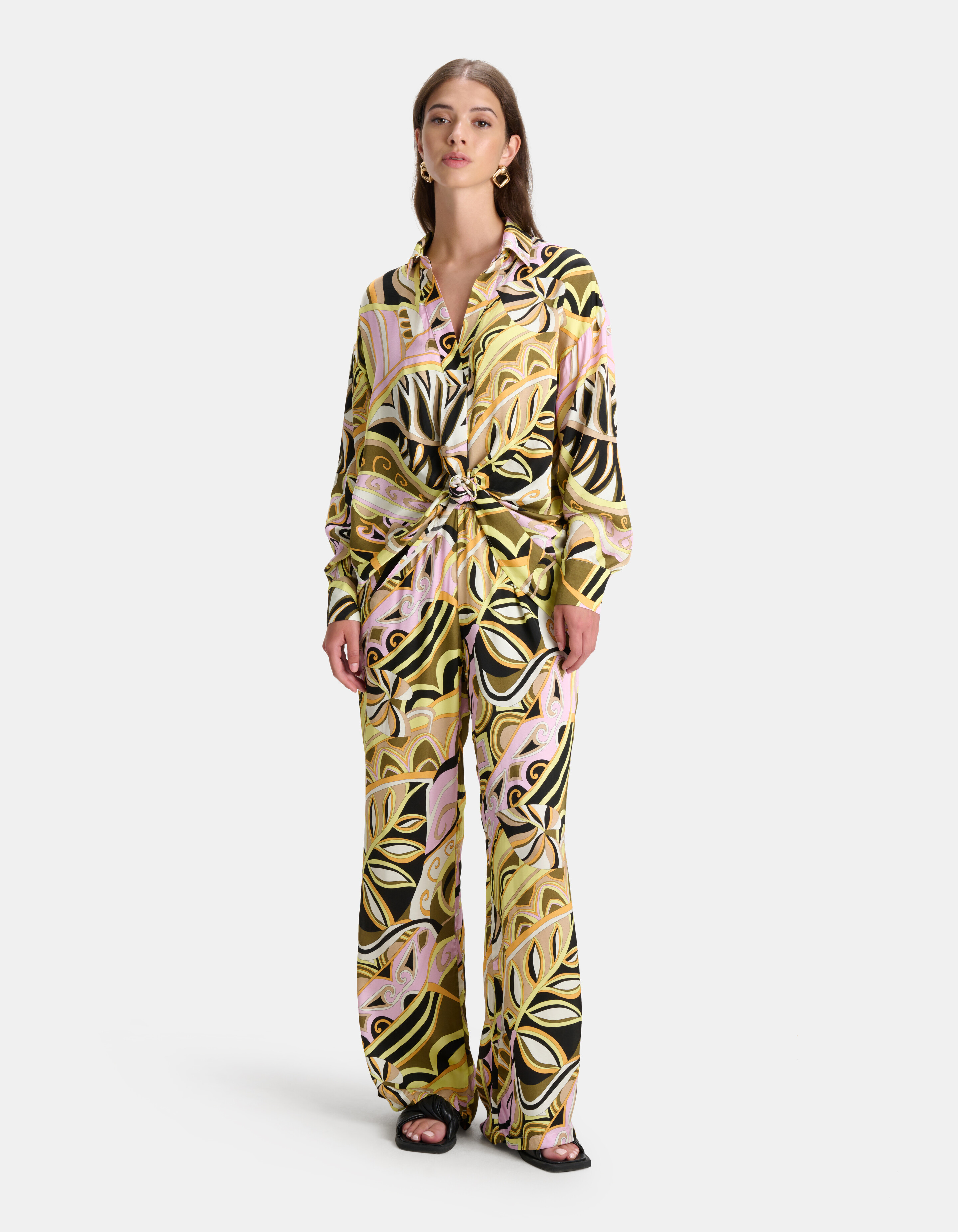 Grafische Print Blouse Zwart SHOEBY WOMEN